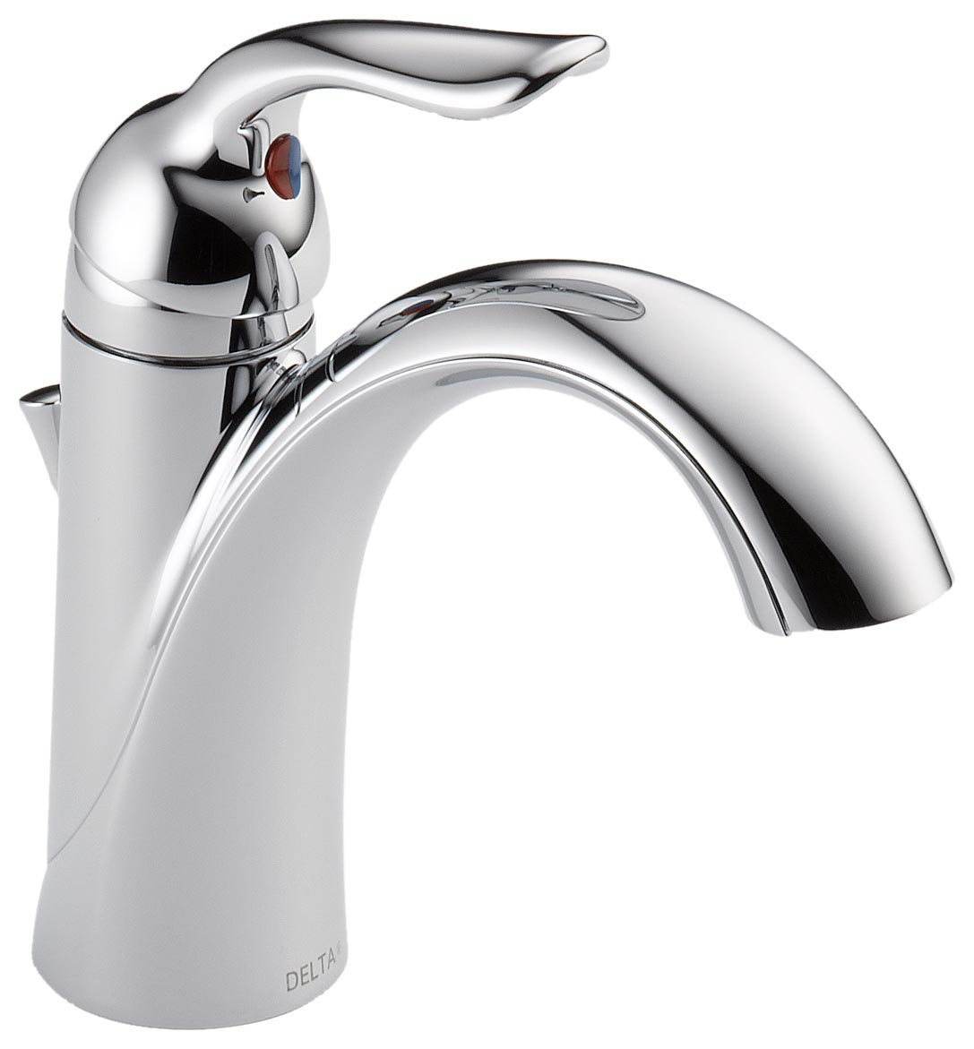 Delta Lahara Single Handle Bathroom Faucet Chrome 538-MPU-DST - Water-Saving Bathroom Sink Faucet with Diamond Seal Technology & Metal Drain Assembly for Vanity, Powder Room & Guest Bathroom