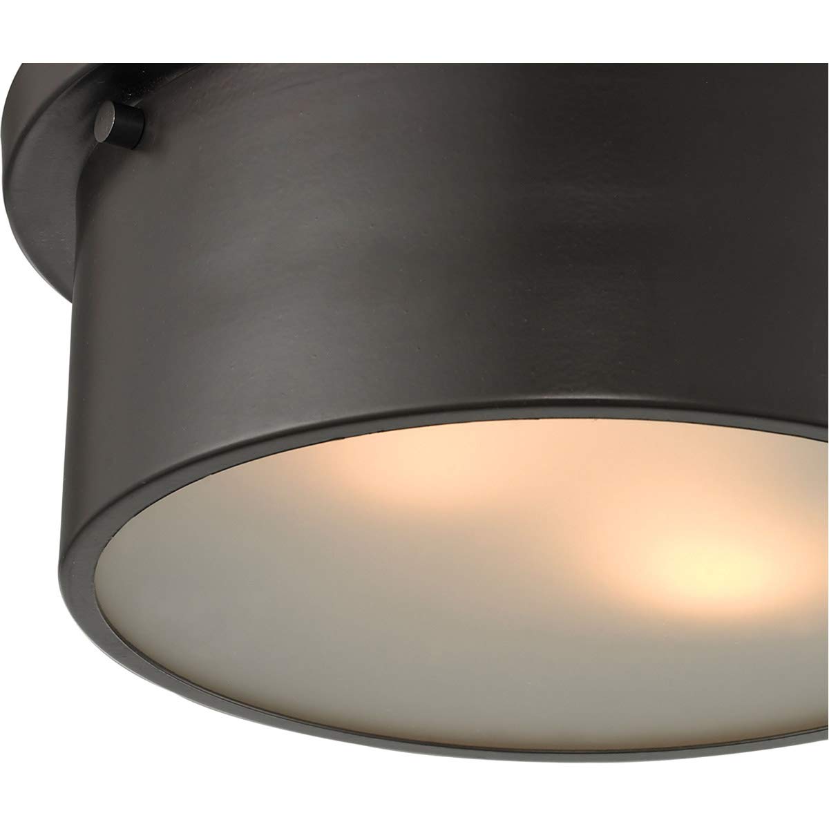 Elk Home Simpson 2-Light Flush Mount Ceiling Light - Oil Rubbed Bronze Finish with Frosted Glass Diffuser, Dimmable - Perfect for Bedroom, Hallway, and Entryway Lighting