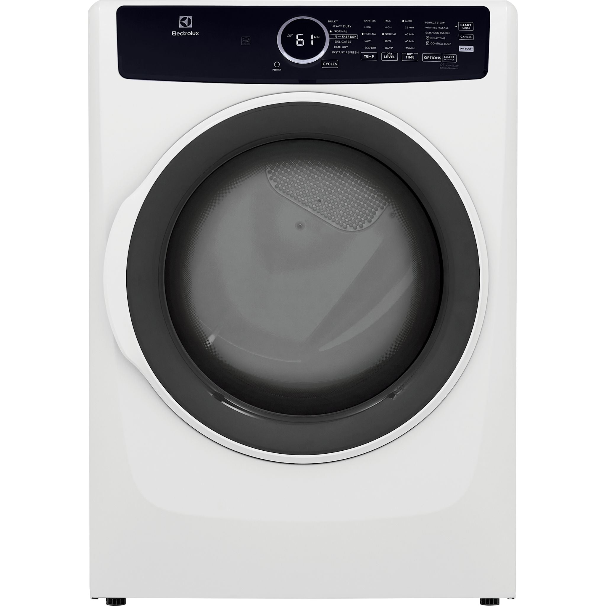 Electrolux ELFE743CAW White Front Load Electric Dryer - Energy Efficient Laundry Appliance for Home & Apartment Use