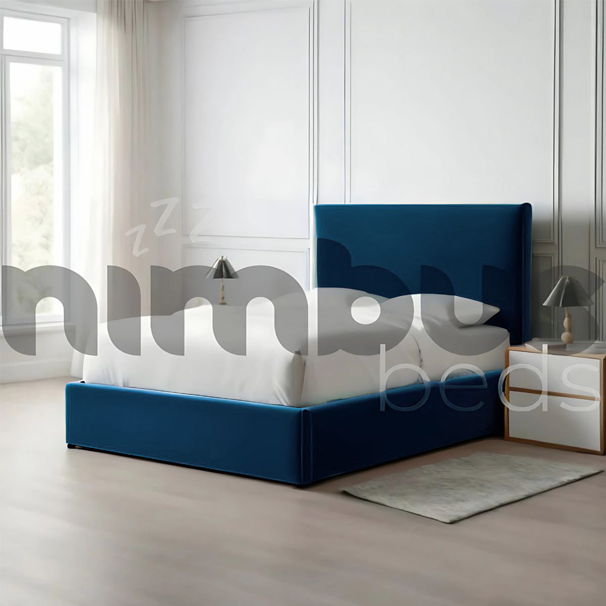 Queen Size One Panel Bed Frame - Sturdy Metal Platform Bed with Easy Assembly, No Box Spring Needed - Perfect for Modern Bedrooms, Guest Rooms & Small Spaces