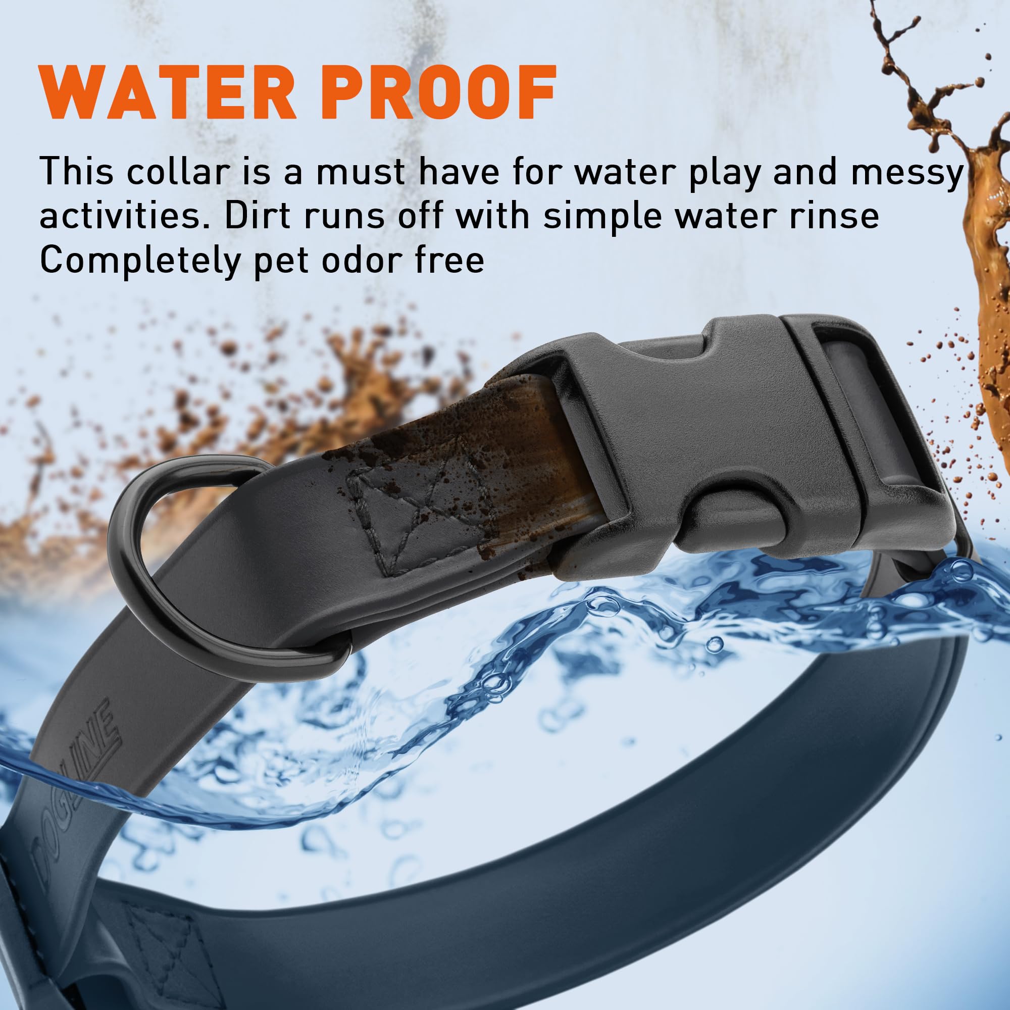 Waterproof Biothane Dog Collar with Quick Release Buckle - Odor-Proof, Easy Clean Nylon Webbing for Small, Medium & Large Dogs (1