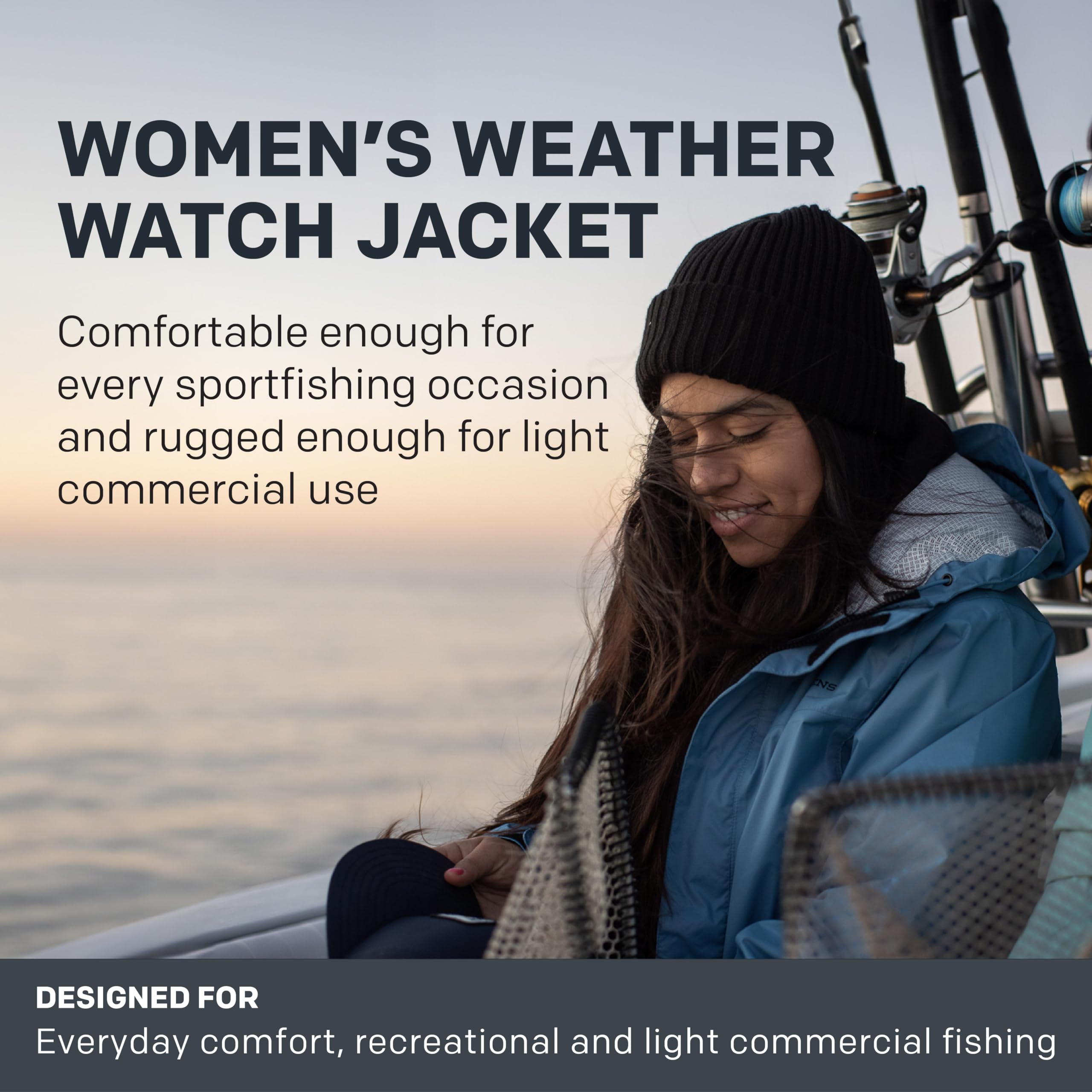 Grundéns Women’s Waterproof Hooded Fishing Jacket - Stain-Resistant, Windproof Raincoat for Outdoor Fishing, Hiking & Camping | All-Weather Protection