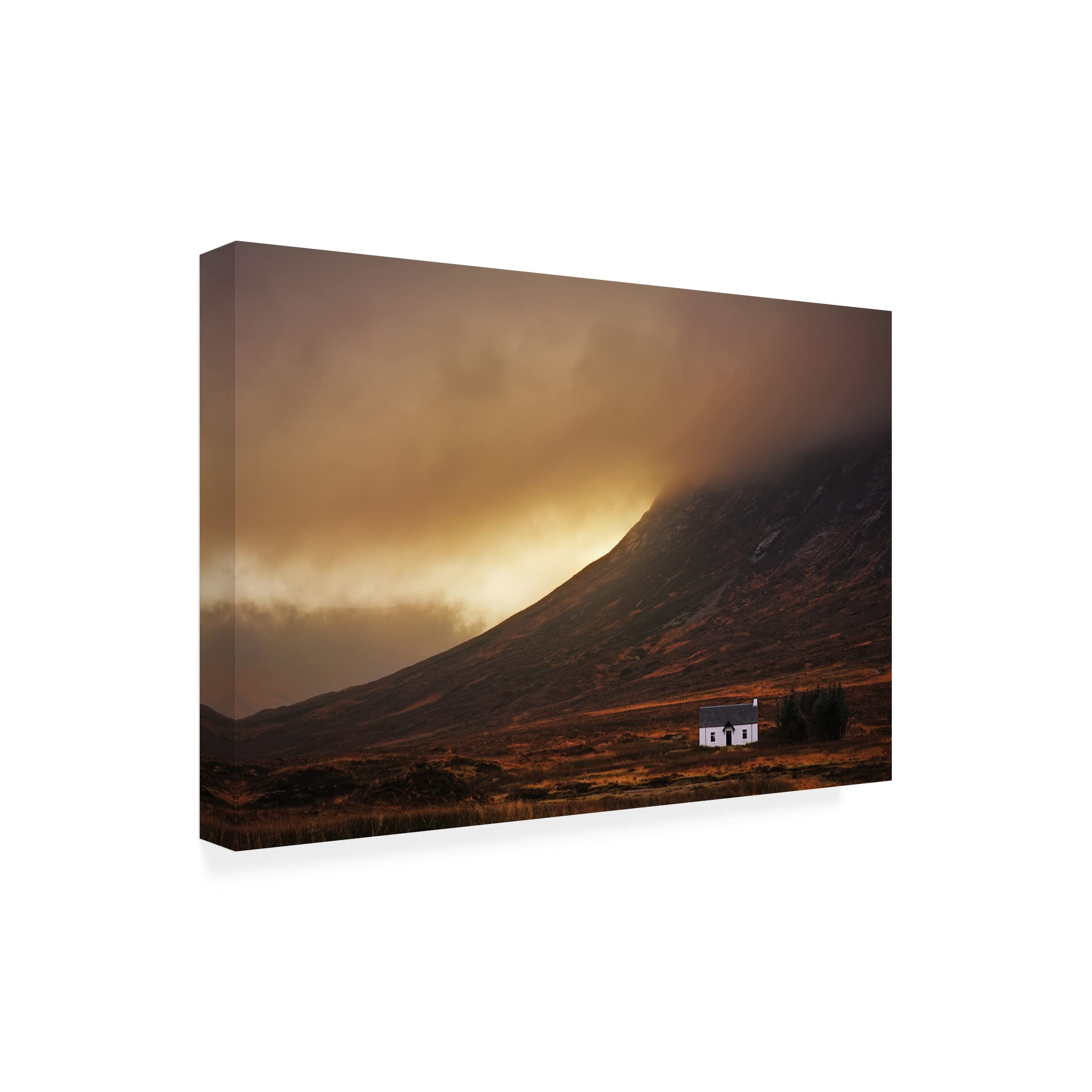 Trademark Fine Art 'Good Morning Glencoe' Canvas Wall Art Print by Milos Lach - Scottish Highland Landscape Painting for Living Room, Bedroom & Office Decor