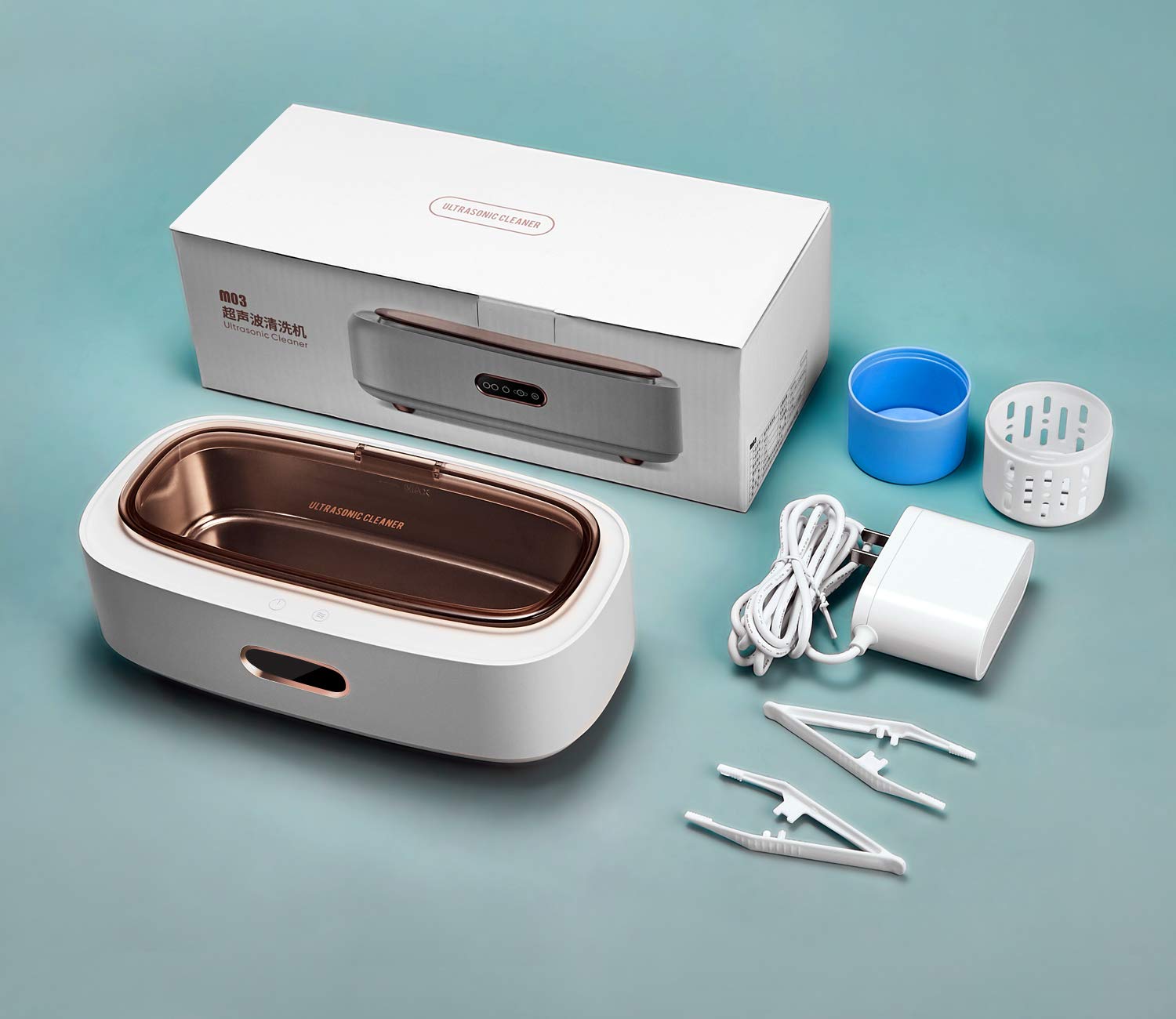 Professional Ultrasonic Jewelry Cleaner Machine - Deep Clean Silver, Rings, Watches, Necklaces, Eyeglasses, Dentures & Tools | Perfect for Home Jewelry Care, Dental Hygiene & Small Item Cleaning