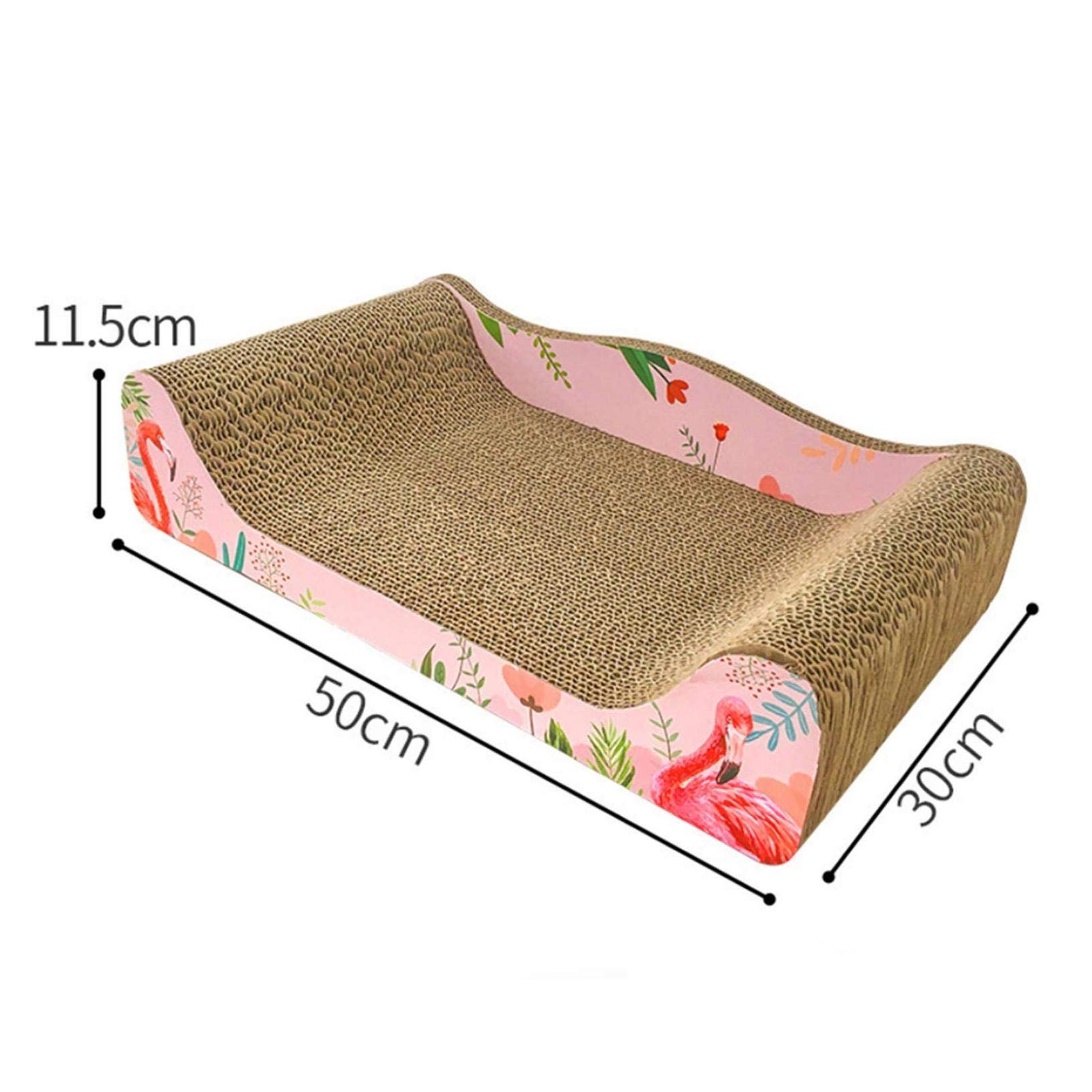 Pink Cat Scratch Pad - Durable Corrugated Cardboard Scratcher Toy for Indoor Cats - Fun & Safe Clawing Activity for Kittens - Perfect for Playtime & Furniture Protection