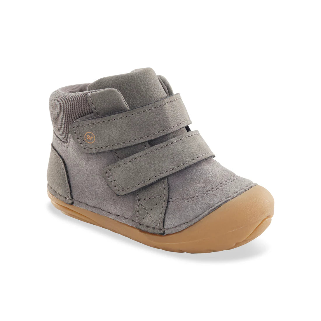 Stride Rite Grey Martin Soft Motion Toddler Boots - Waterproof Winter Shoes for Boys & Girls - Comfortable Non-Slip Walking Booties for Outdoor Play & Cold Weather
