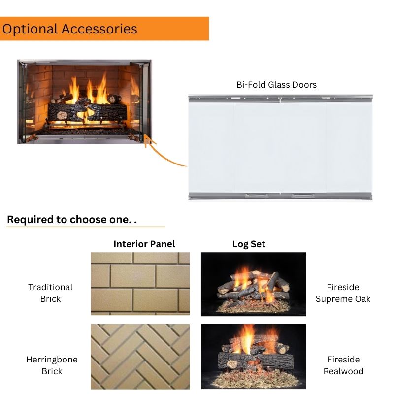 Majestic Villawood 42 Inch Outdoor Wood Burning Fire Pit - Patio, Backyard, Garden, Camping Fireplace for Cozy Evenings & Outdoor Gatherings