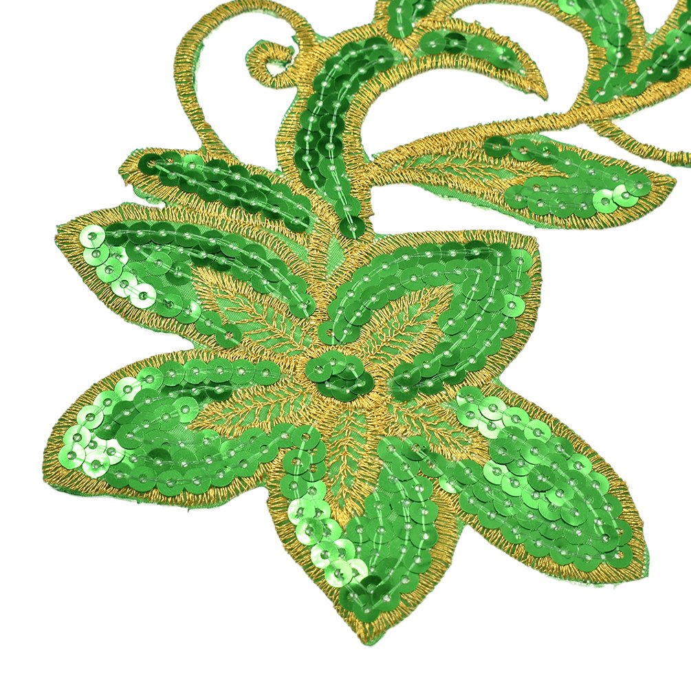 Sparkling Flower Appliques with Sequins - DIY Sewing & Embroidery Patches for Clothing, Bags, Hats - Perfect for Costumes, Fashion Accessories & Craft Projects