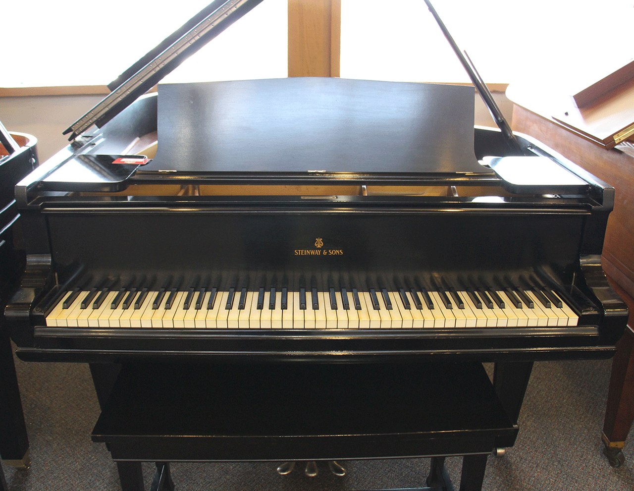 1884 Steinway & Sons Model A Grand Piano in Satin Ebony Finish | Serial Number 54840 | Perfect for Concert Halls, Recording Studios & Luxury Home Decor