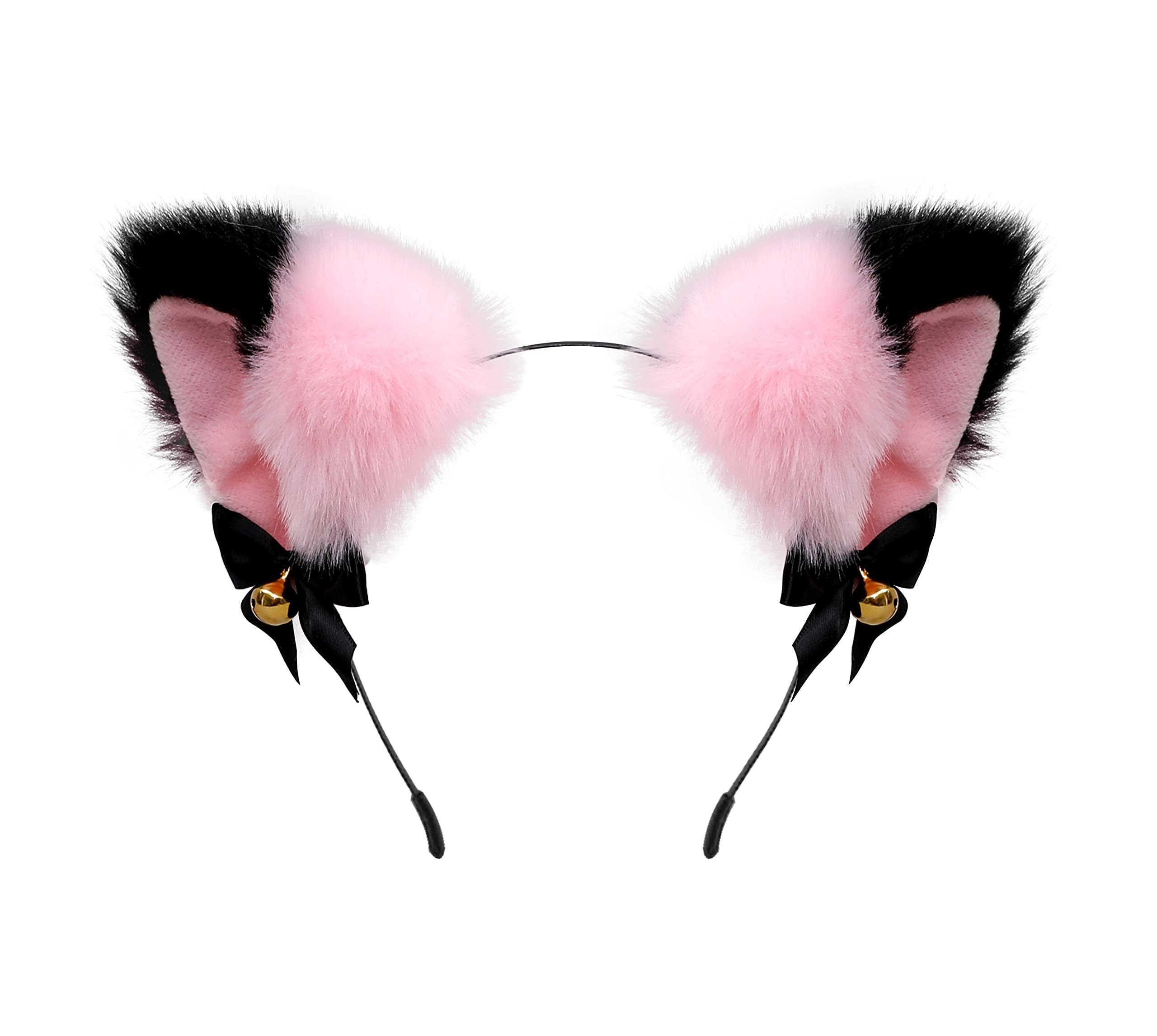 Fxaelian Animal Fox Cat Dog Ears Headband - Cute Fluffy Cosplay Costume Accessories for Halloween, Party, Anime Conventions & Photoshoots