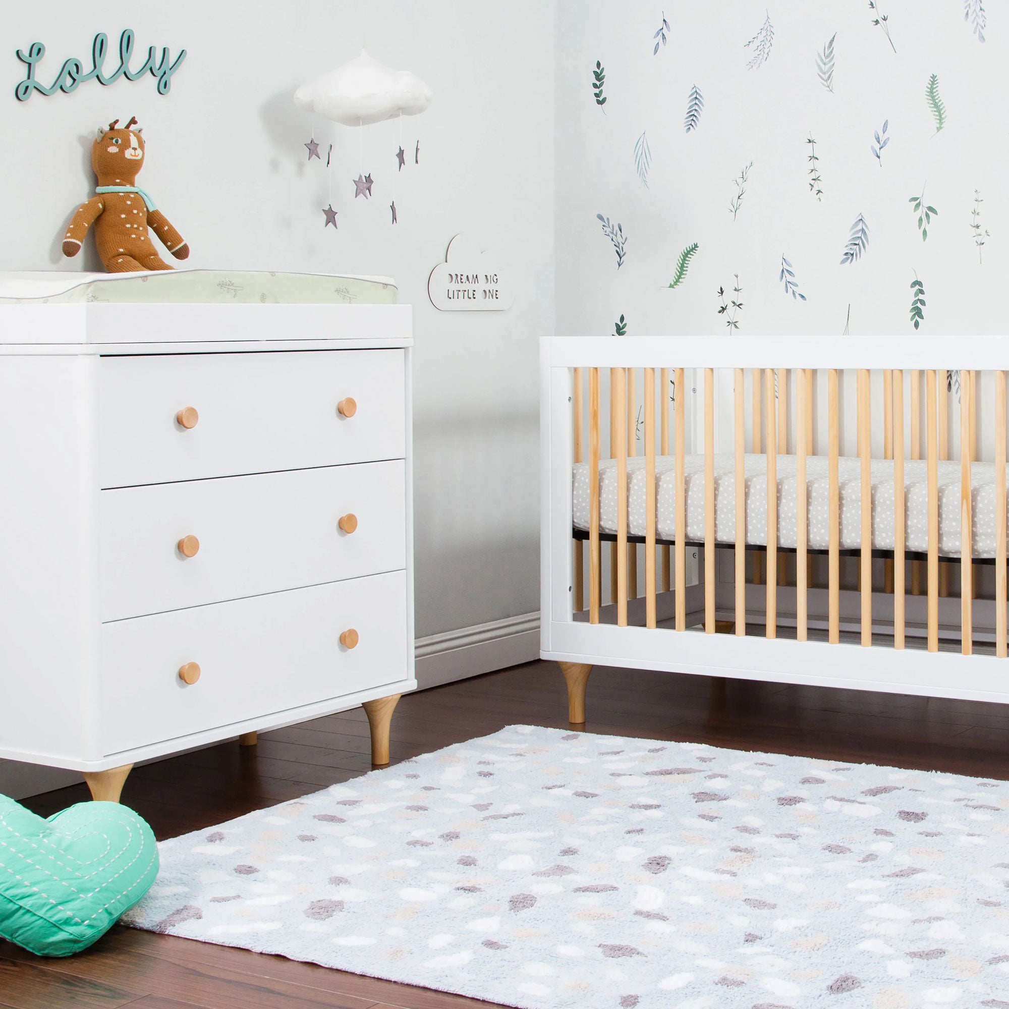 Lolly 3-Drawer Baby Changing Dresser with Removable Changing Tray - Nursery Storage Solution for Diapers, Clothes & Baby Essentials