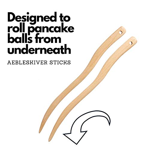 **Upstreet Cast Iron Aebleskiver Pan - Danish Ebelskiver Pan for Mini Pancakes, Cake Pops & Takoyaki - Non-Stick & Durable (Red) - Perfect for Breakfast, Desserts & Party Snacks**