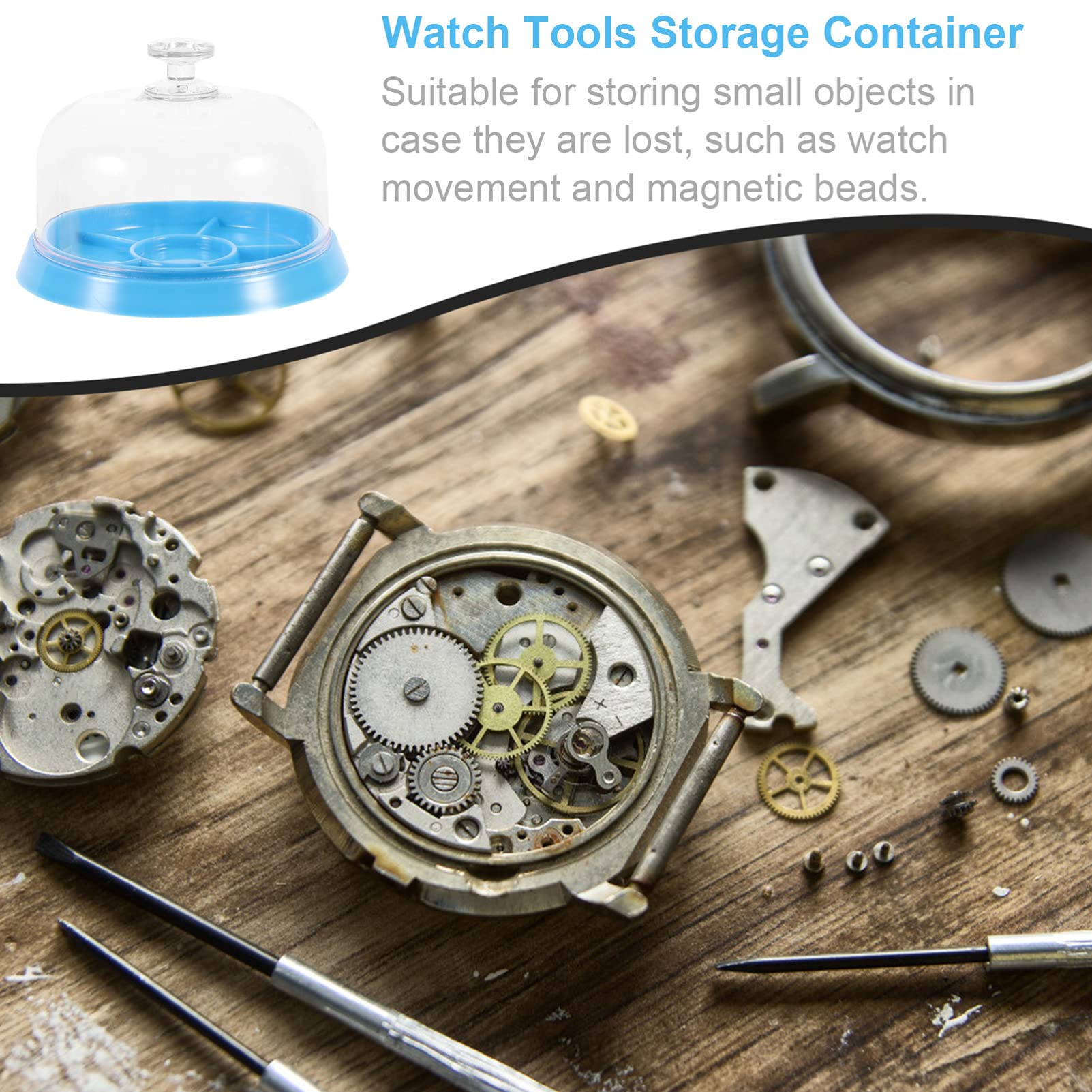 Hemobllo Watch Parts Tray - Durable Storage Container for Watch Tools, Accessories & Movements | Organize Watch Repair Parts | Ideal for Watchmakers & DIY Enthusiasts