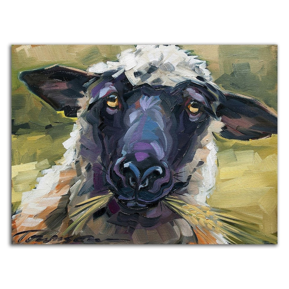 Bless Ewe by CR Townsend - Premium Canvas Wall Art Print - Ready to Hang - Perfect for Home Decor, Office & Gift Giving