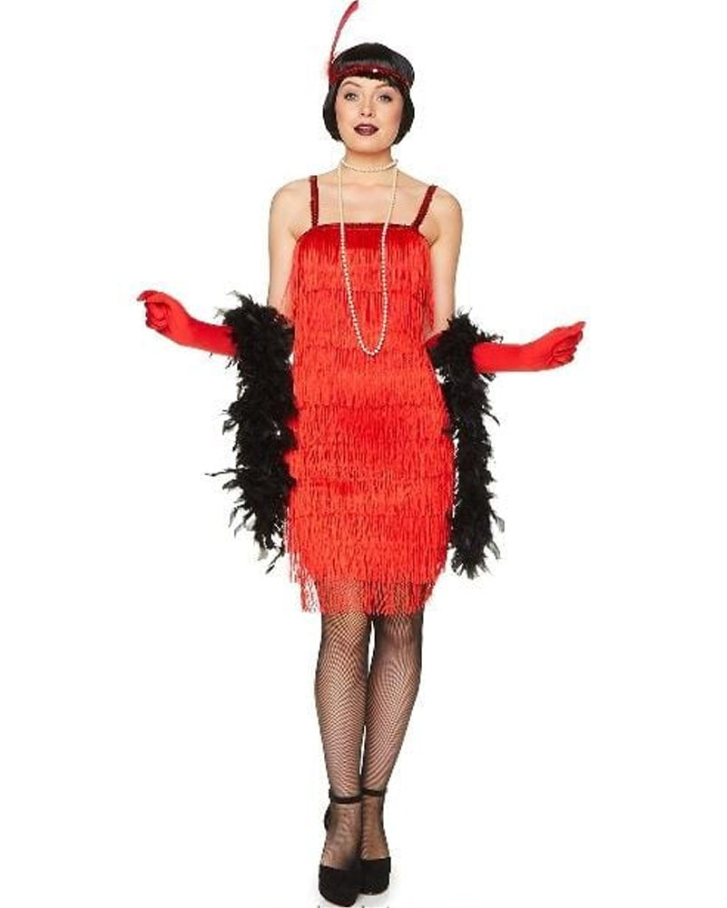 Vintage 1920s Red Flapper Dress for Women - Roaring 20s Gatsby Costume - Perfect for Halloween, Themed Parties & Jazz Age Events