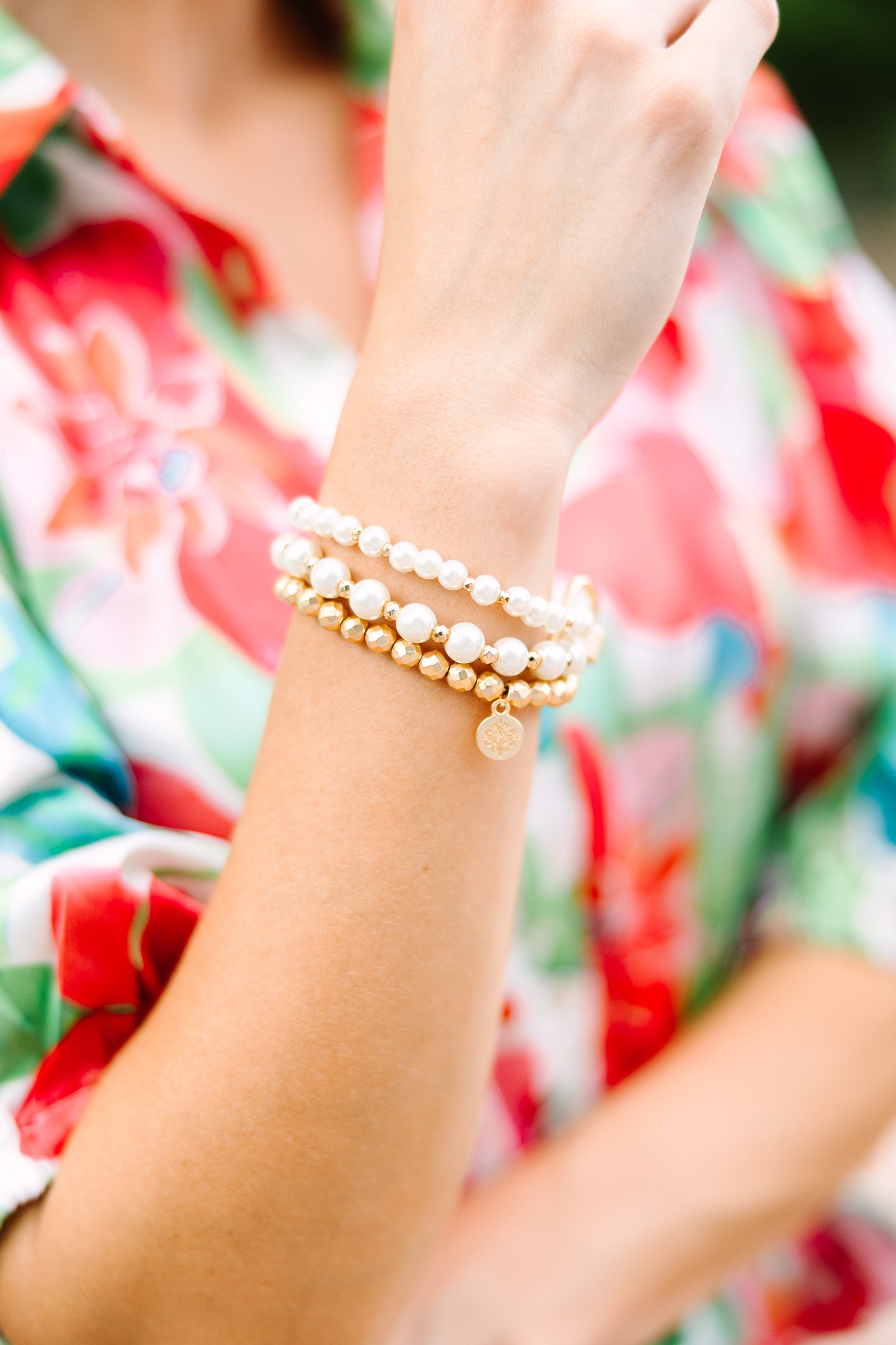 Elegant White Pearl Beaded Bracelet Set for Women - Perfect for Weddings, Parties & Everyday Wear