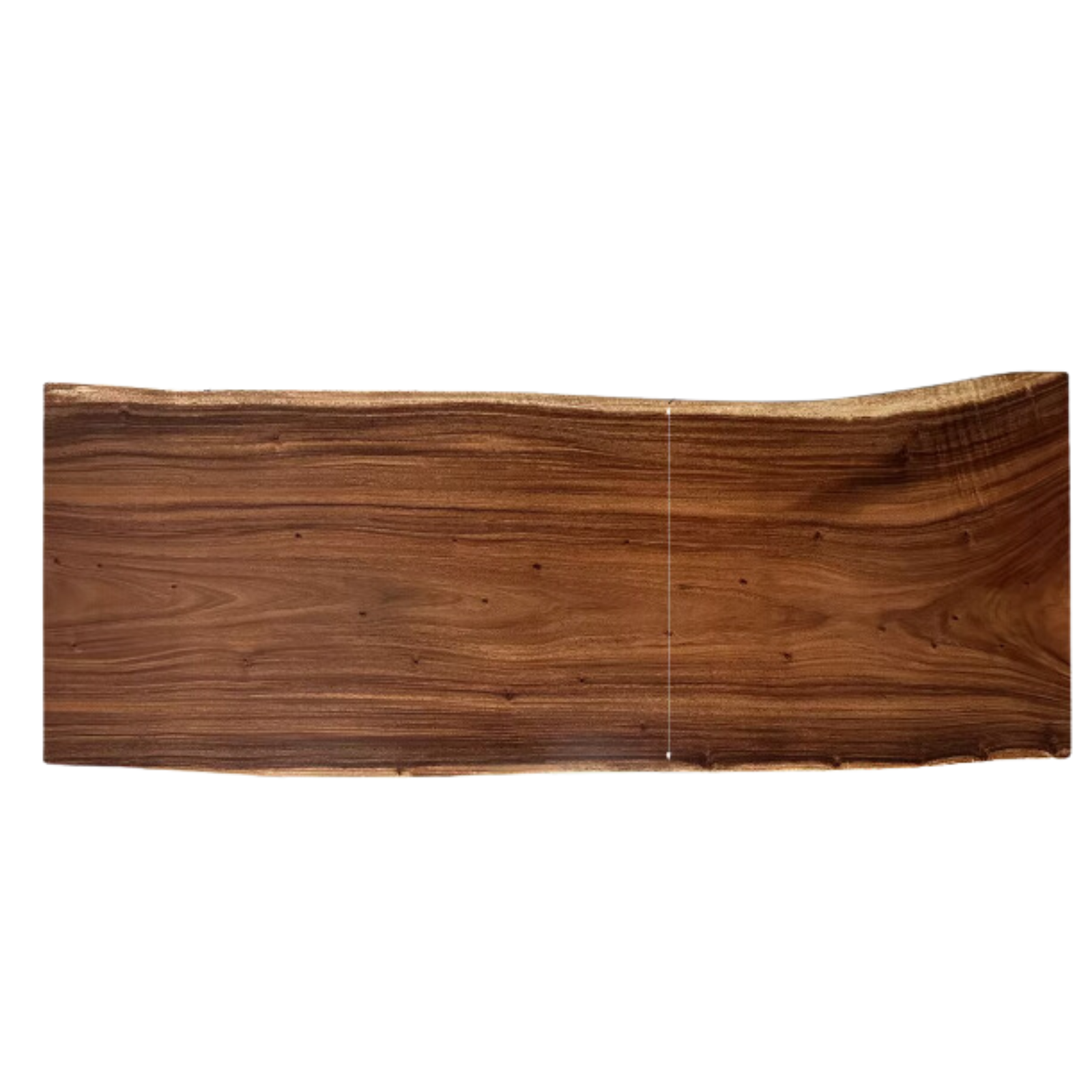 Premium Black Walnut Solid Wood Dining Table with Natural Edge - Large Top for Kitchen, Dining Room & Home Decor