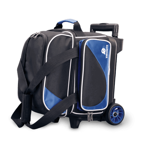 Premium Ebonite Transport Blue Single Roller Bowling Bag - Durable & Lightweight for Easy Travel to Bowling Alley or Tournaments