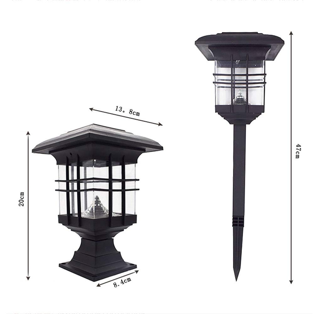 Solar Powered Outdoor Column Lights - Waterproof Garden Post Lantern with Dusk to Dawn Sensor, Modern Decorative Wall Lighting for Patio, Lawn, Pathway and Driveway