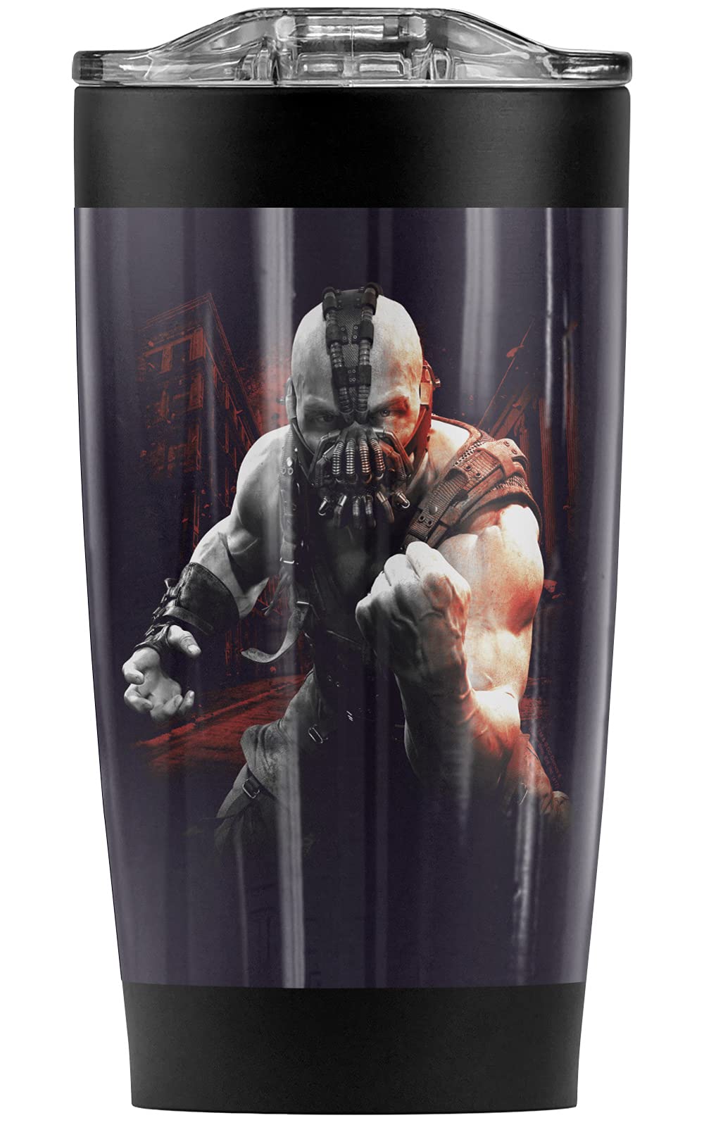 Batman Dark Knight Rises Bane Stainless Steel Tumbler 20oz - Vacuum Insulated Coffee Travel Mug with Leakproof Lid - Keeps Hot & Cold for Hours - Perfect for Office, Gym, Camping & Car Commutes