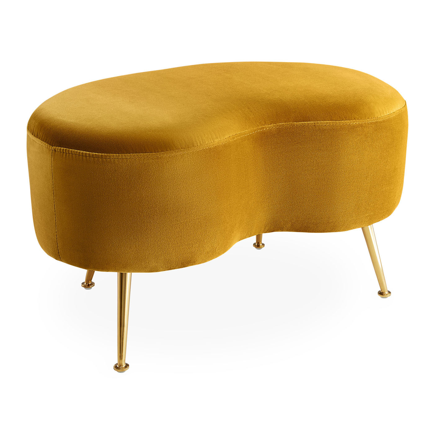 Comfortable Kidney Shaped Ottoman with Storage - Perfect for Living Room, Bedroom, or Nursery - Soft Footrest & Extra Seating