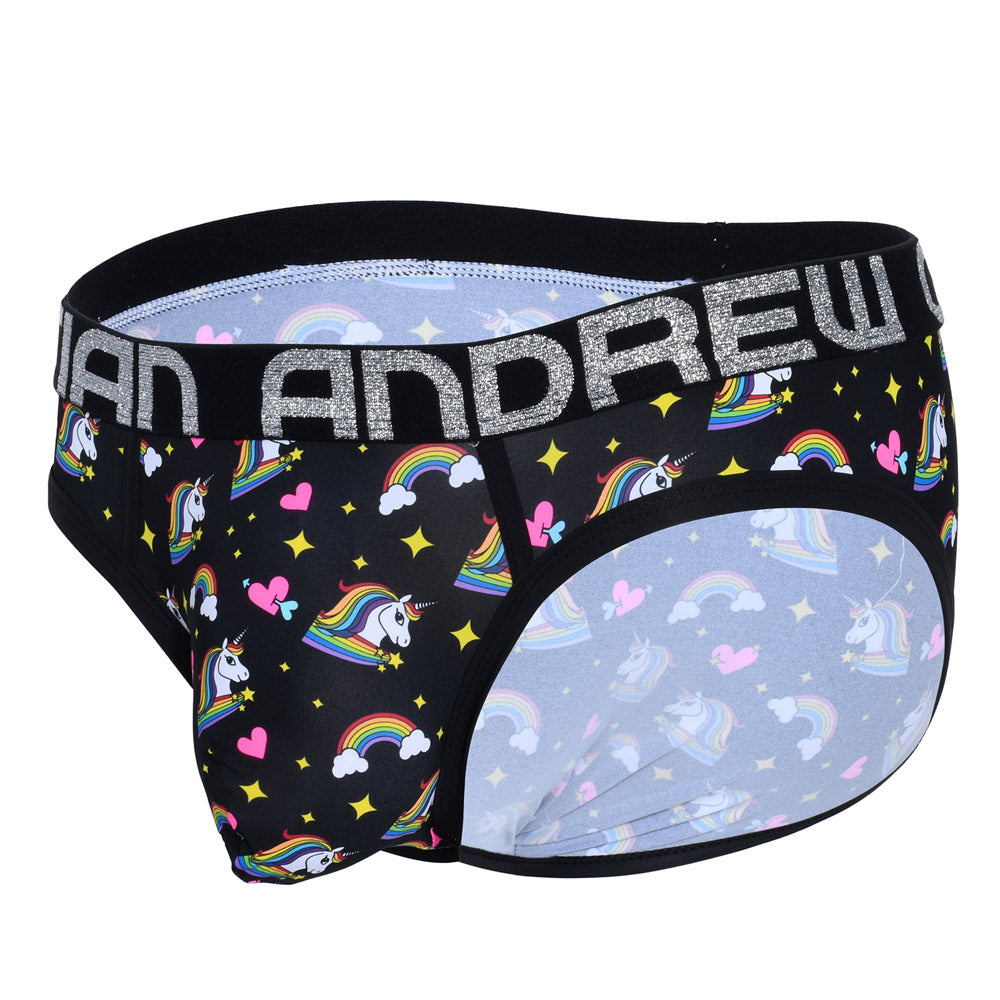 Andrew Christian Almost Naked Unicorn Pride Brief - LGBTQ+ Rainbow Underwear for Men | Comfortable & Stylish Low Rise Briefs for Pride Celebrations, Everyday Wear & Special Occasions