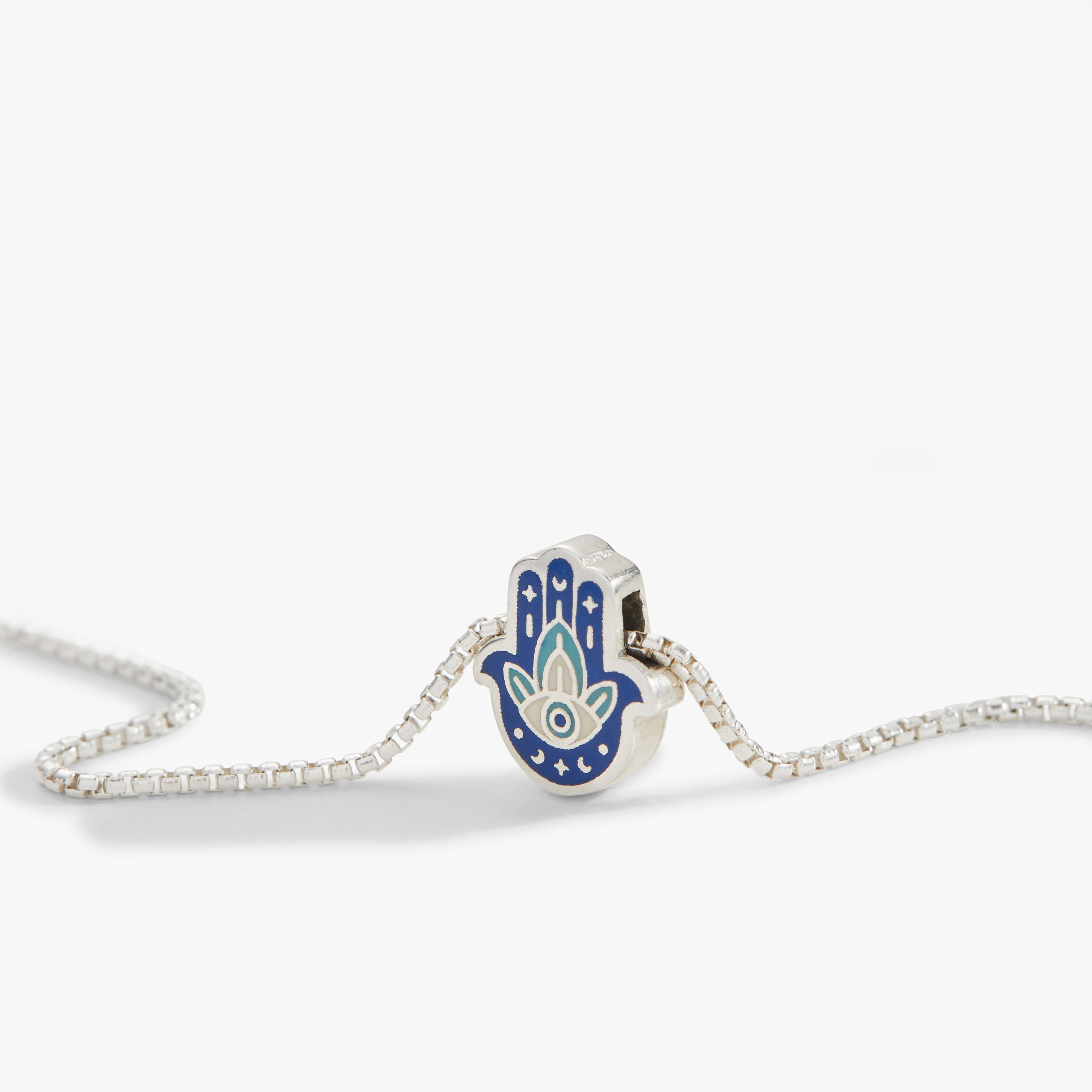 Hamsa Charm Necklace for Women - Evil Eye Protection Pendant Jewelry - Spiritual Gift for Her - Perfect for Meditation, Yoga & Boho Fashion