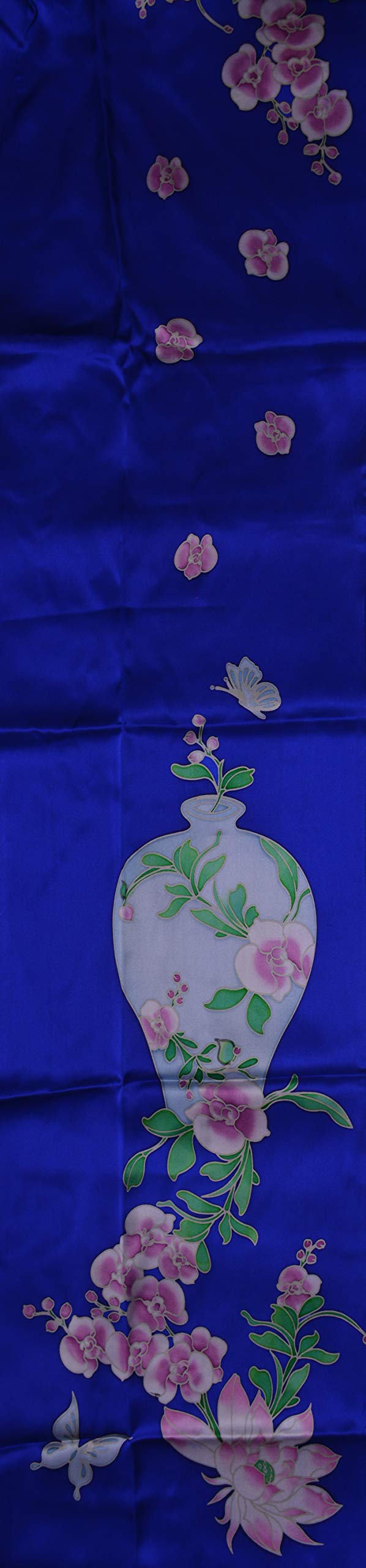 Hand-Painted Silk Kimono Robe for Women - Elegant Long Nightgown & Sleepwear - Perfect for Lounging, Spa Days, and Bridal Dressing