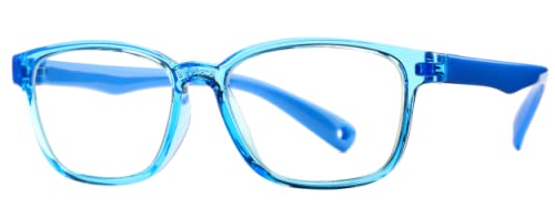 Blue Light Blocking Glasses for Kids - Anti Eyestrain Computer Gaming Glasses for Boys & Girls - Unbreakable Frame for TV, Reading & Phone Use - Protect Eyes During Screen Time & Online Classes