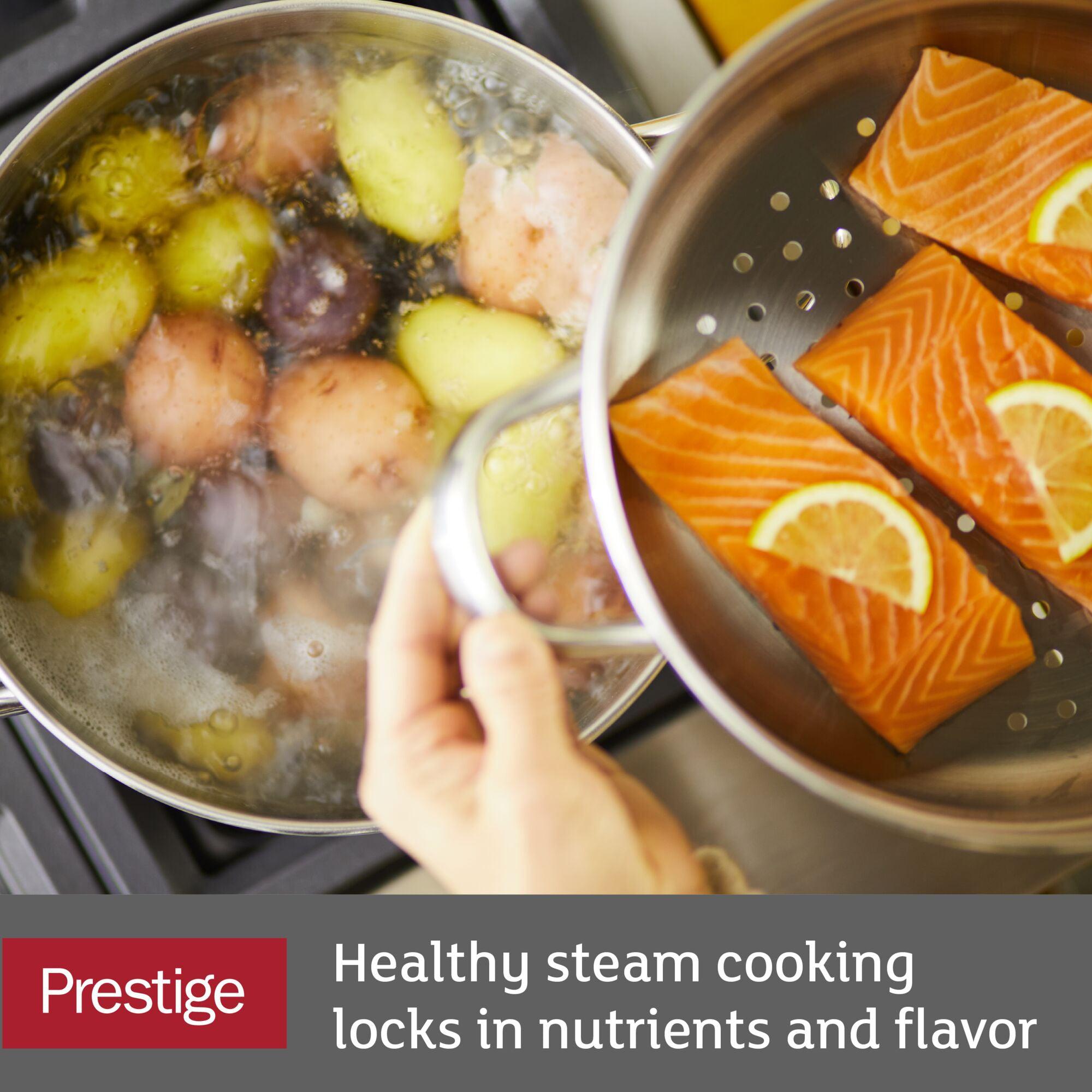 Premium 6 Quart Stainless Steel Steamer Pot with Removable Basket - Perfect for Vegetables, Seafood & Dumplings | Healthy Cooking & Meal Prep