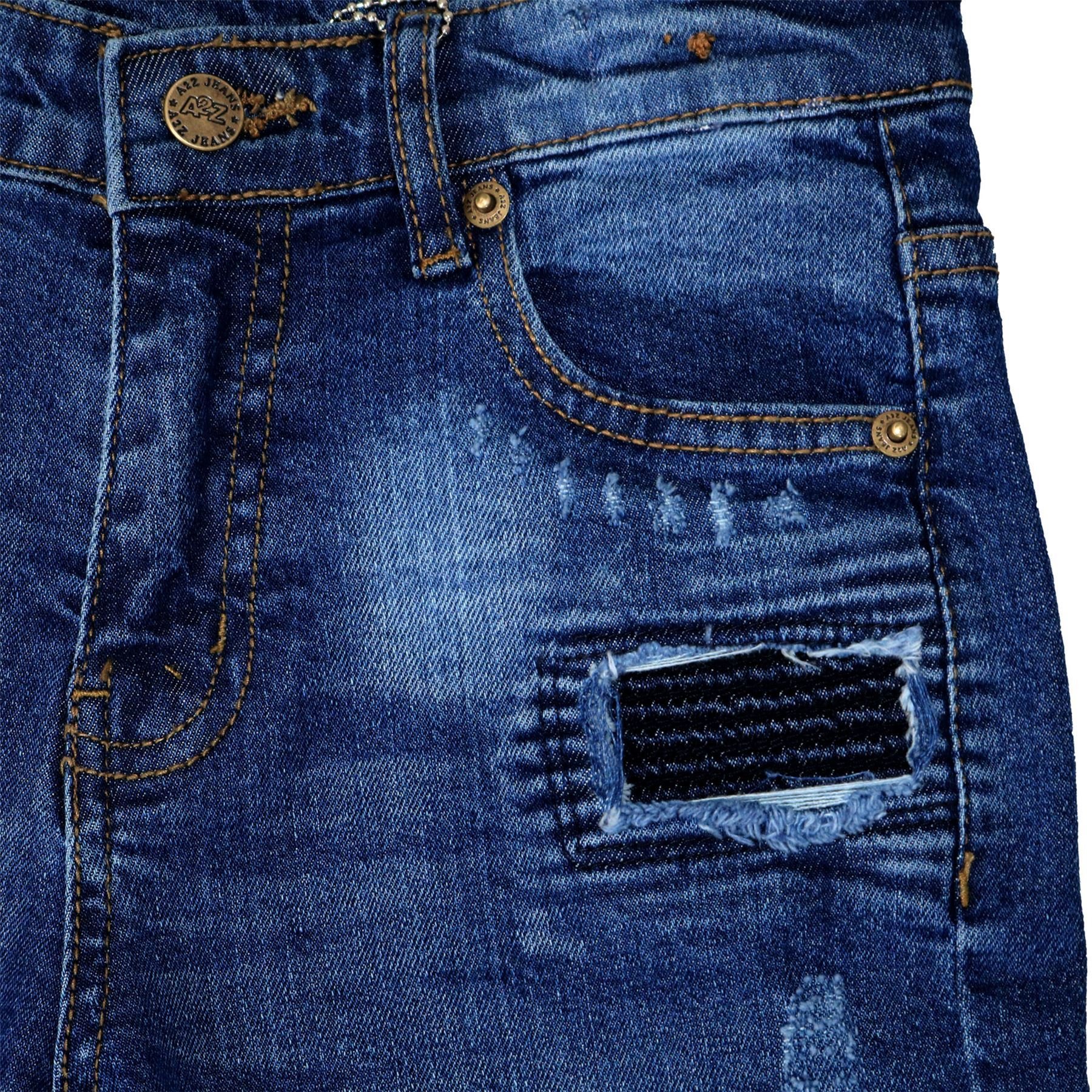 **Boys' Ripped Dark Blue Denim Shorts - Stretch Comfort Jeans for Kids Ages 5-13 - Casual Play & Summer Outfits**