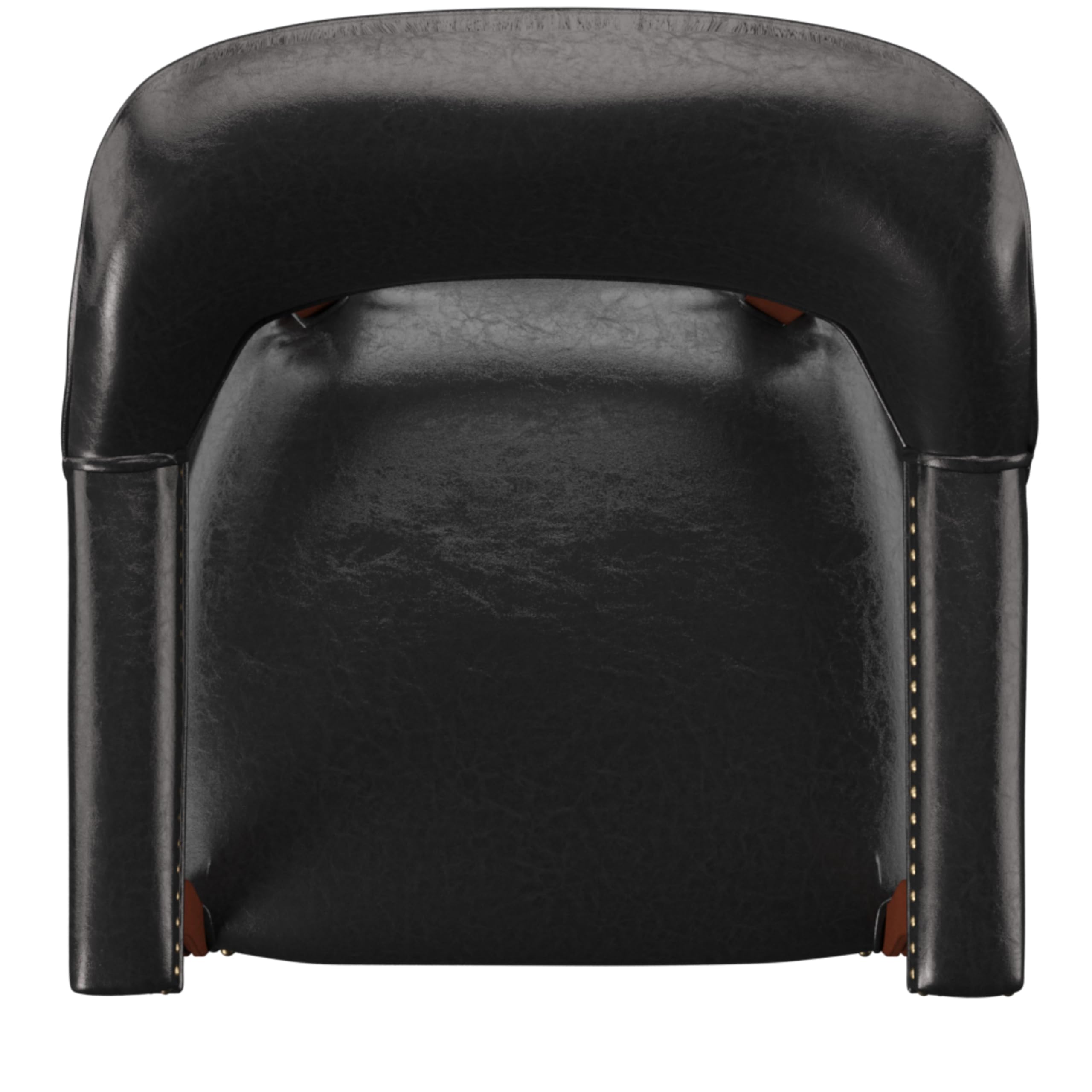 Steve Silver Co Tournament Arm Dining Chair with Casters - Upholstered Vegan Leather with Nailhead Trim - 25