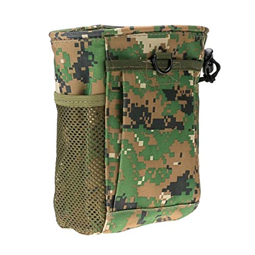 Tactical Belt MOLLE Mini Dump Pouch - Multifunctional Shotshell Carrier & Chalk Bag for Shooting Range, Hunting & Rock Climbing Gear Accessories