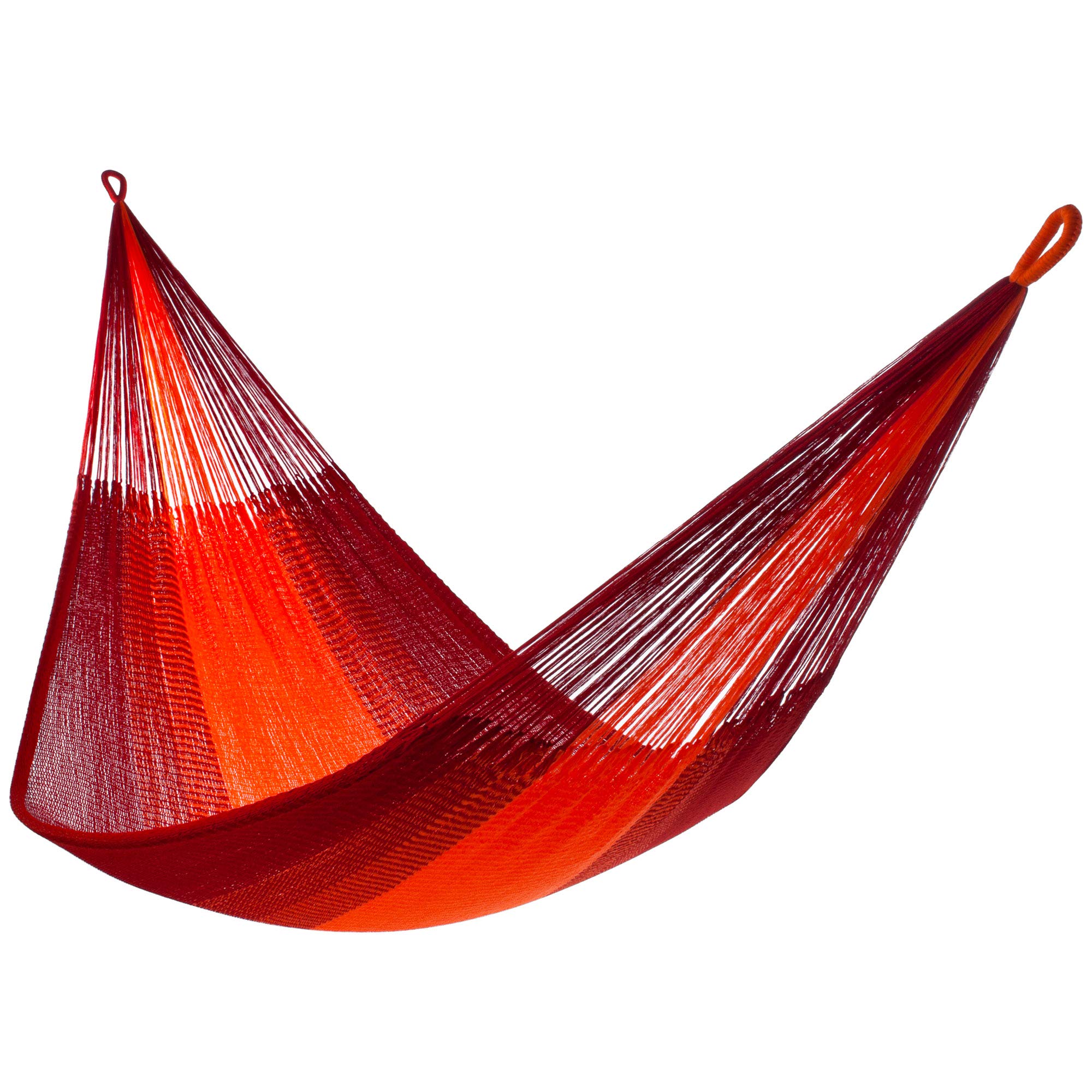 Premium Handwoven Hammock with Portable Stand - Family Size for 2+ People, 550lb Capacity - Weatherproof, Easy Setup, Ultra Soft Cotton - Artisan Made by Yellow Leaf Hammocks (Red) - Perfect for Backyard, Beach, Camping & Patio Relaxation