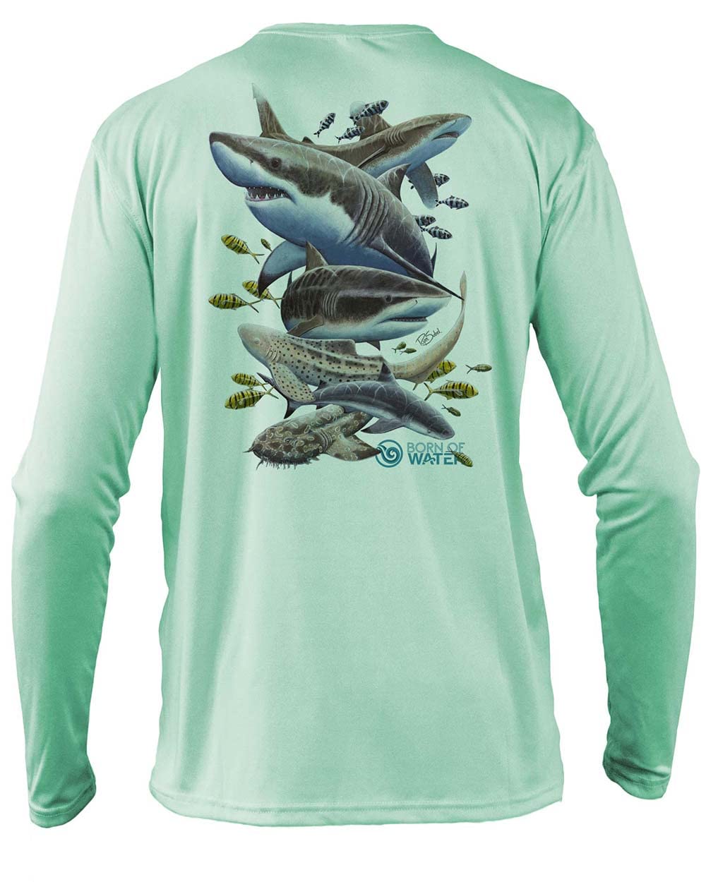 Shark Scuba Diving Shirt: UV UPF+ 50 Long Sleeve for Sun Protection - Perfect for Ocean Adventures and Outdoor Water Sports