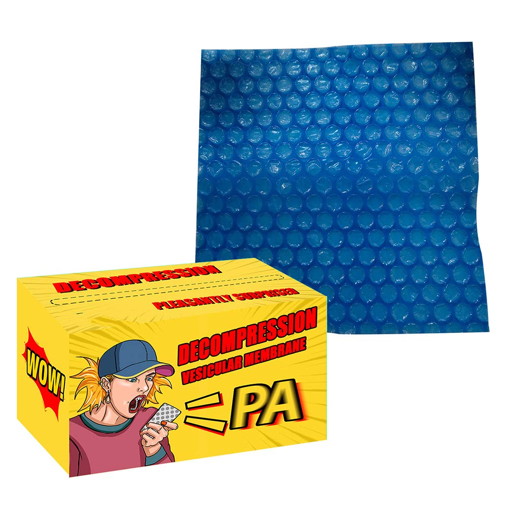 HJKPM Bubble Wrap Popper Sensory Toy - 2 Pack Blue Bubble Paper Film for Stress Relief, Anxiety & Fidgeting - Fun Decompression Toy for Kids & Adults - Perfect for Office, Classroom & Home Use