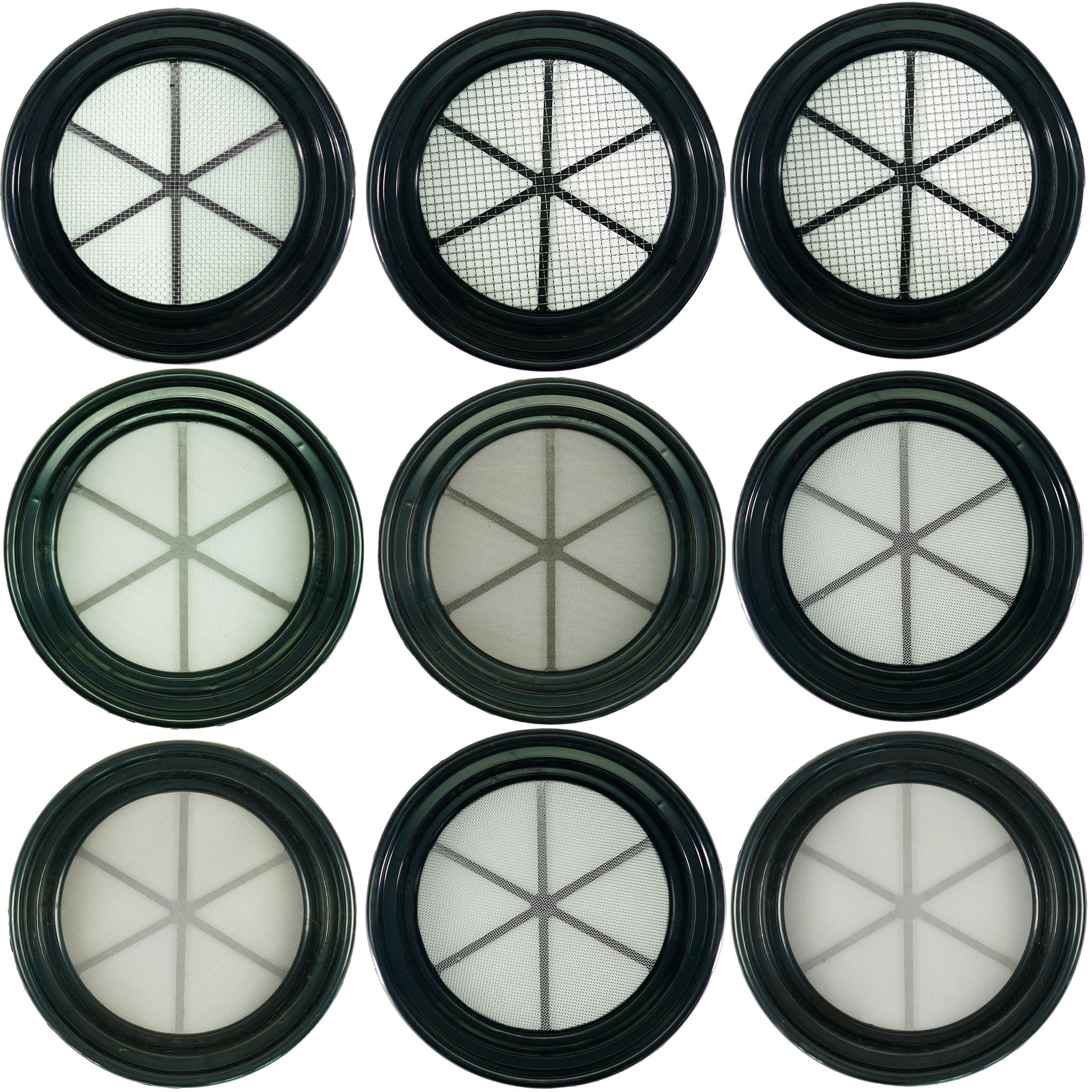 TerraX Black Plastic 13 1/4 Inch Gold Sifting Pan Classifier - Multiple Mesh Sizes - USA Made - Perfect for Gold Prospecting, Mining & Treasure Hunting
