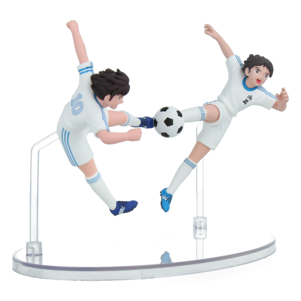 Captain Tsubasa Anime Figure Set - Ohzora Tsubasa & Misaki Taro Twin Shoot UDF Series 2 Collectible (Olivier Atton & Ben Becker) - Perfect for Anime Fans, Display Shelves, and Soccer Themed Decor