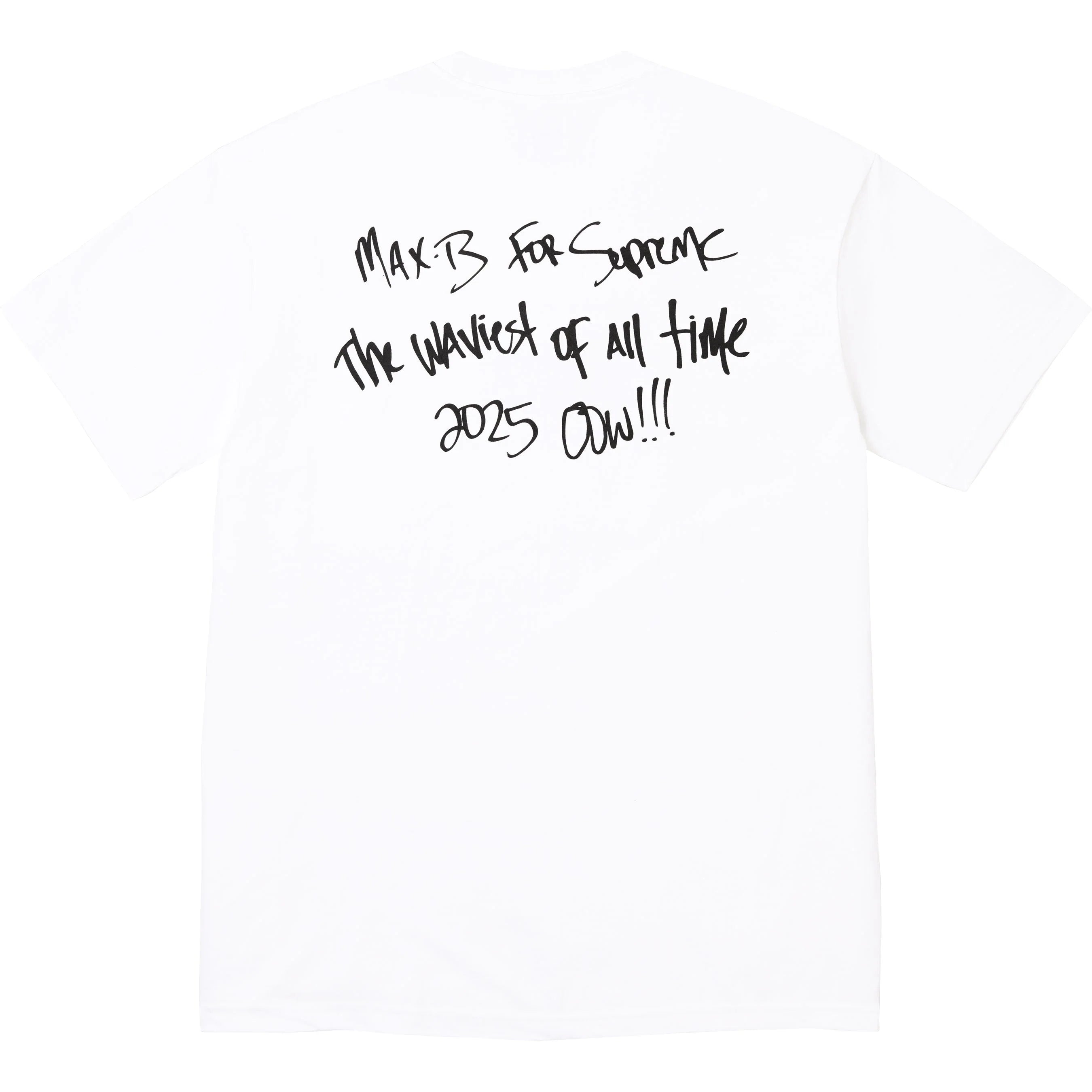 Supreme Max B T-Shirt for Men - 100% Cotton White Crewneck Tee - Streetwear Fashion for Casual Wear & Hip Hop Style