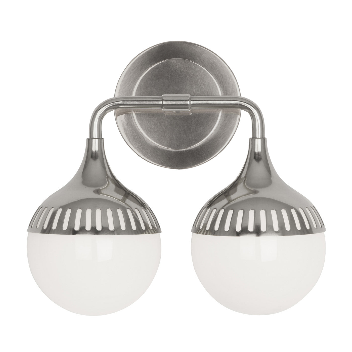 Rio Two Light Wall Sconce - Modern Plug-in Wall Light Fixture for Bedroom, Living Room & Hallway - Adjustable Swing Arm Brass Finish Lighting