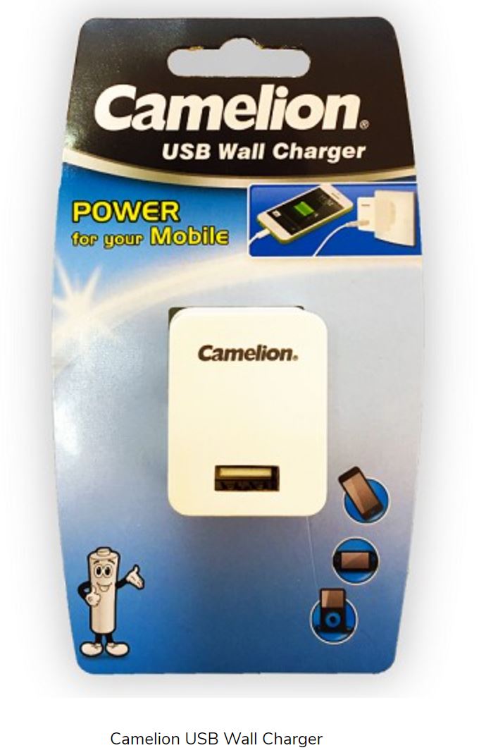 Camelion Fast USB Wall Charger - Dual Port 2.4A Power Adapter for iPhone, Samsung, iPad - Perfect for Home, Office & Travel Charging