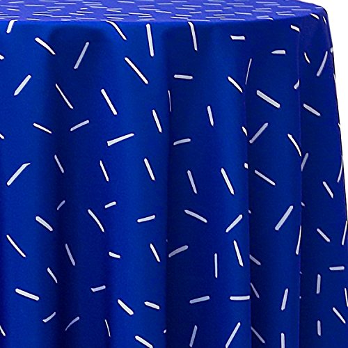 60-Inch Round Tablecloth - Premium Textile Confetti Design for Tables Up to 60
