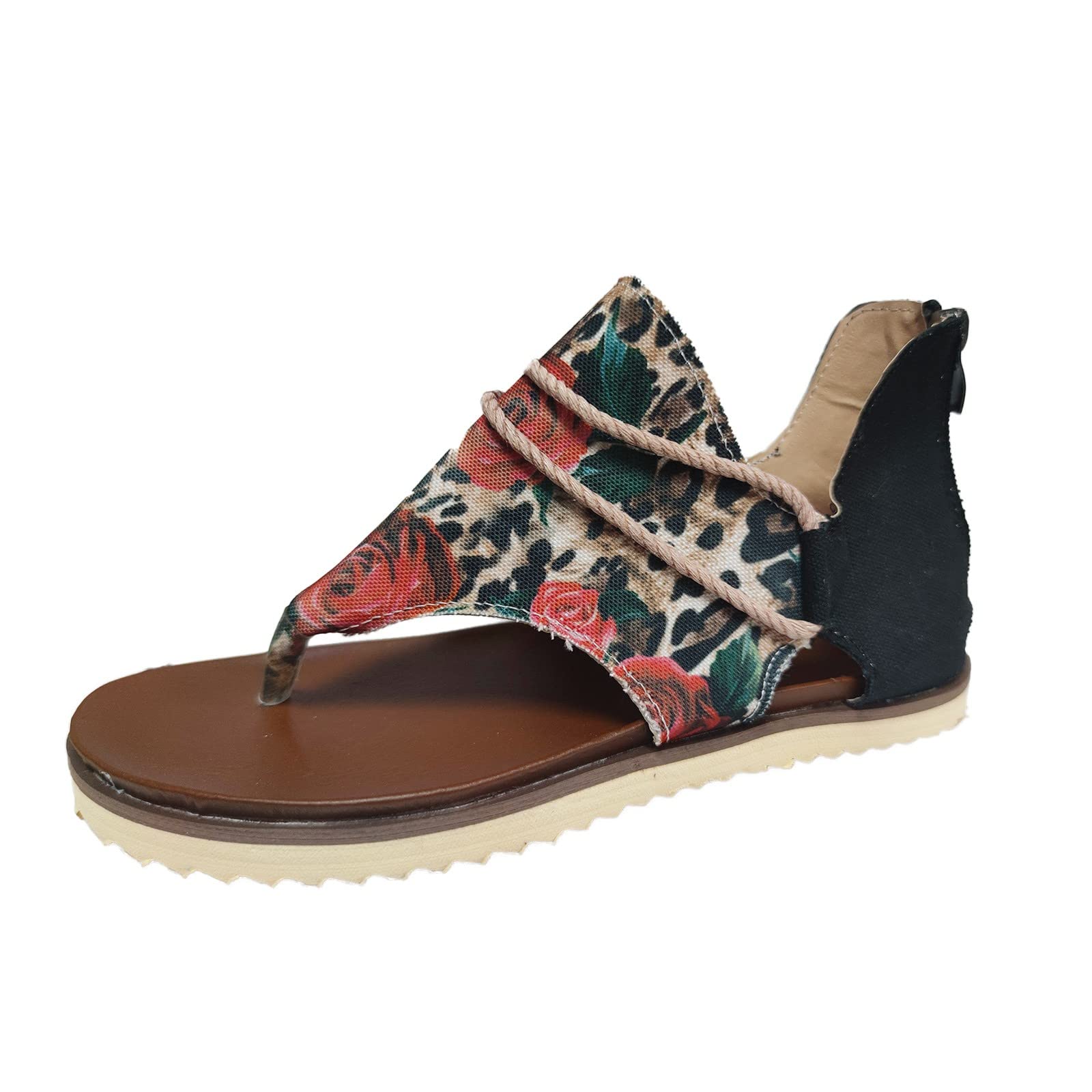 Women's Comfortable Wide Width Sandals - Navy, Black, Blue, Sparkly, Orange & White Colors | Strappy, Flat & Wedge Styles | Fur & Glitter Details | Perfect for Beach, Casual Outings & Summer Vacations