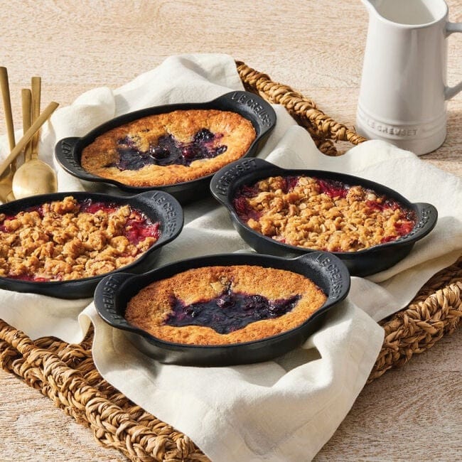 Le Creuset Gourmand Collection 4-Piece Oval Baker Set in Licorice - Perfect for Baking, Roasting & Serving Dishes at Dinner Parties