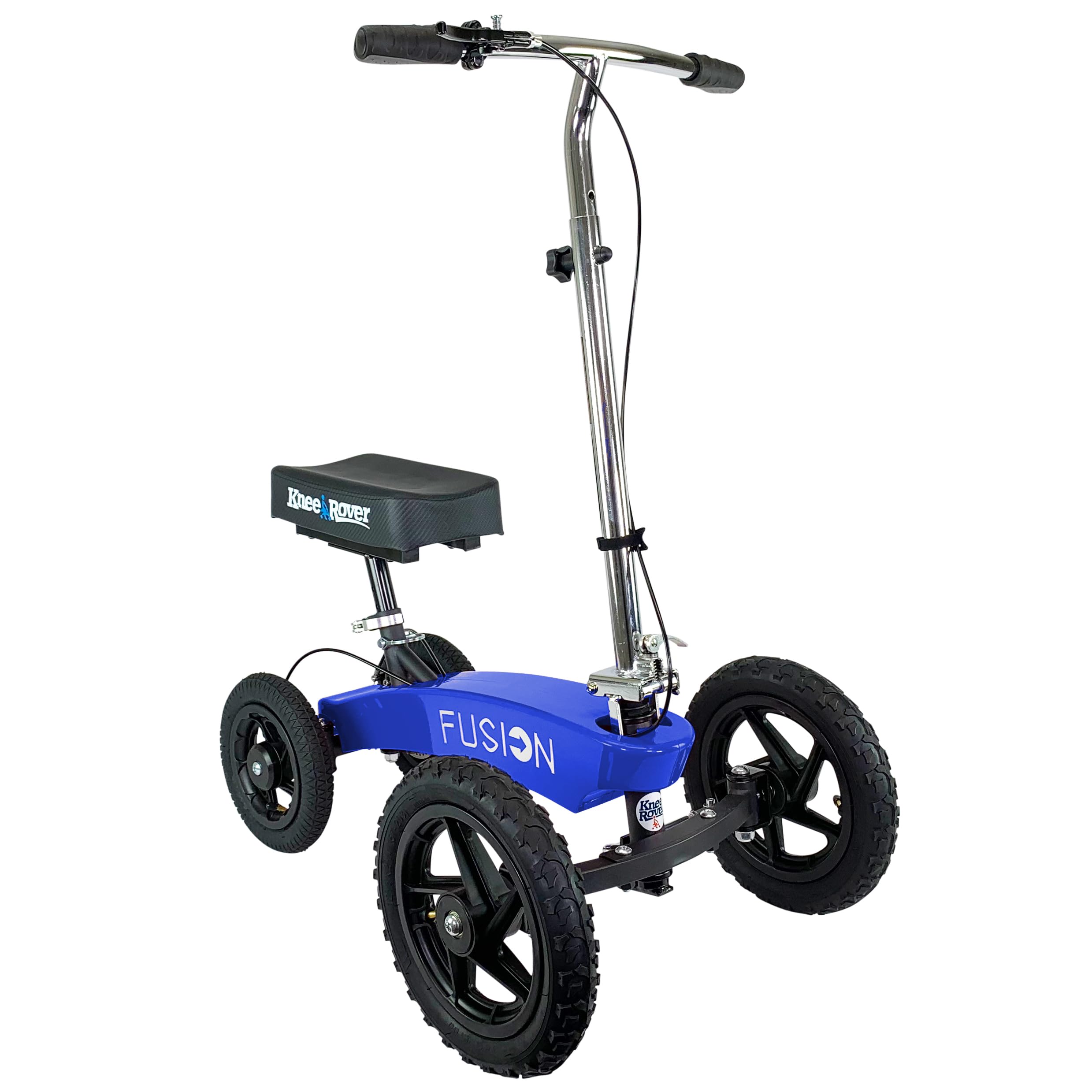 KneeRover All Terrain Fusion 4-Wheel Steering Knee Scooter - Heavy Duty Knee Walker for Adults After Foot Surgery, Broken Ankle or Foot Injuries - Ideal for Indoor/Outdoor Mobility & Recovery