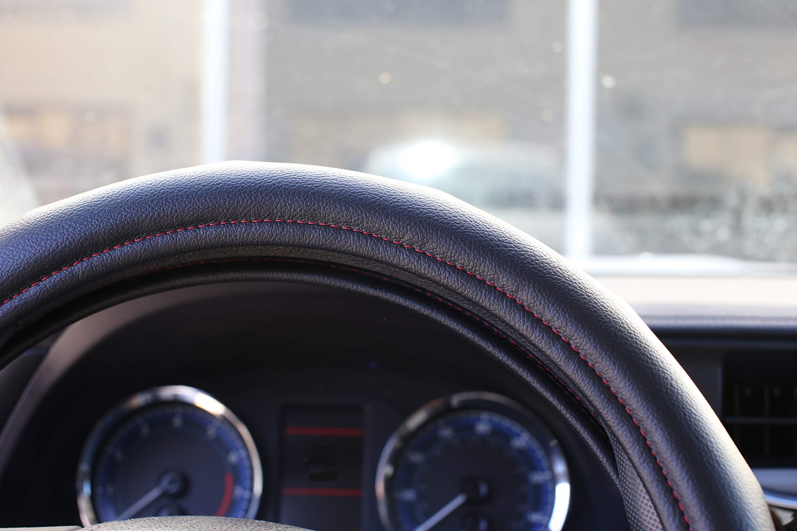 Universal 14-15 Inch Steering Wheel Cover - Easy Install, Non-Slip Comfort Grip for Cars & Trucks | Perfect for Daily Commute & Road Trips