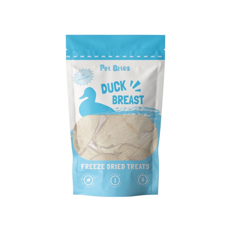 Premium Freeze-Dried Duck Breast Treats for Cats & Dogs - 80g Grain-Free, High-Protein Snacks - Perfect for Training, Rewards & Dental Health