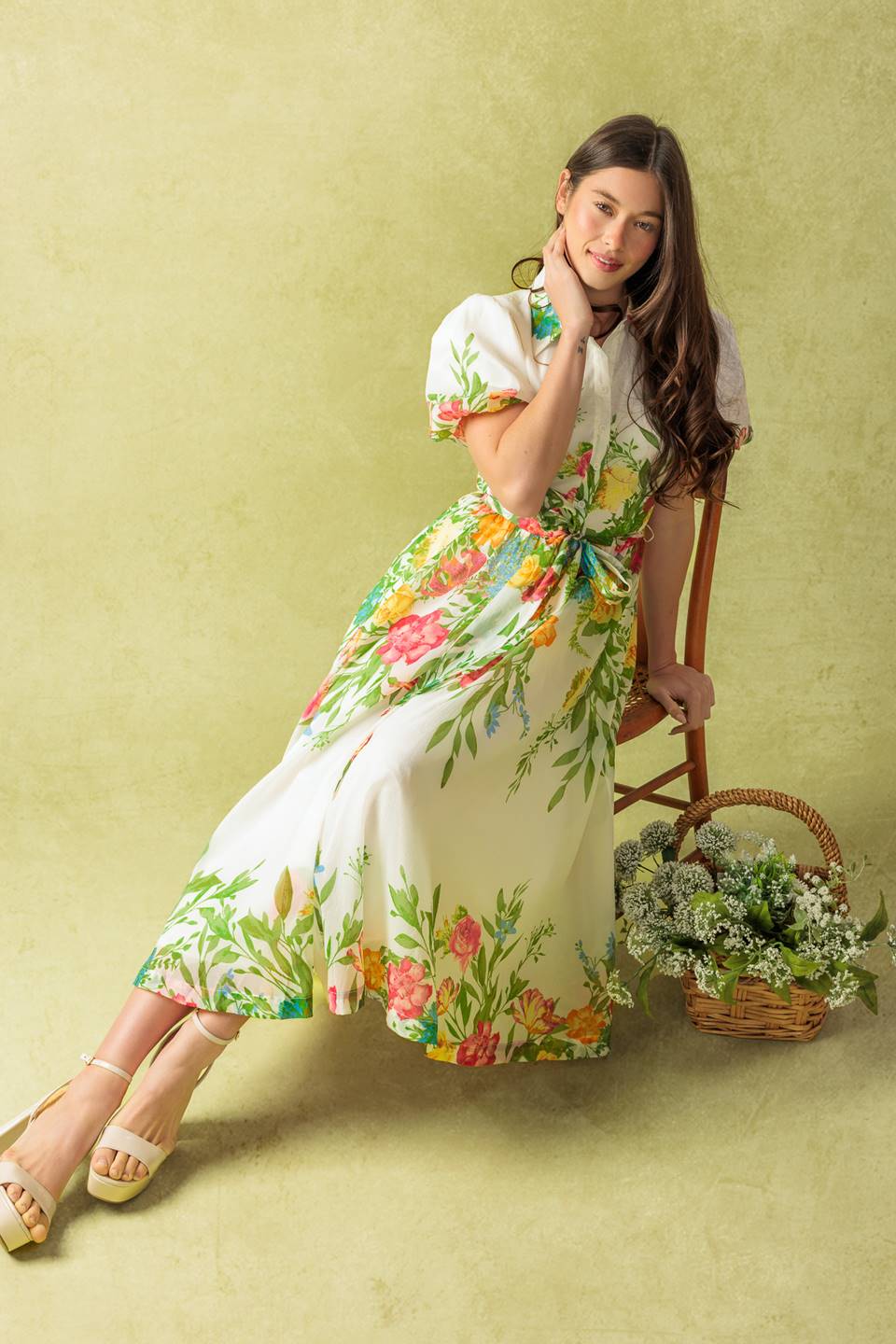 MUCH TO DO Floral Print Midi Dress - Elegant Summer Dress for Women, Perfect for Parties, Weddings & Casual Outings