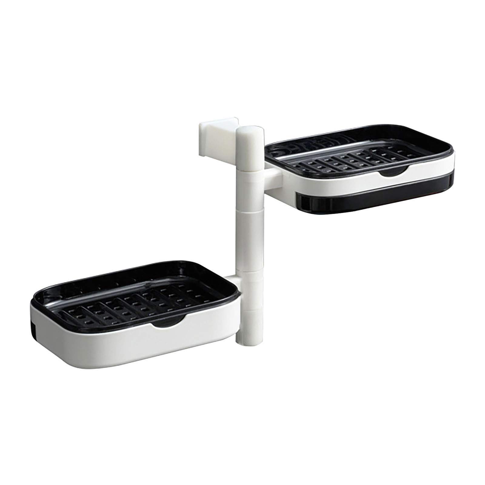 Yiser Box Non-Slip Soap Holder - White Bathroom Soap Dish with Drainage - Perfect for Sink, Shower, and Kitchen Countertop Organization