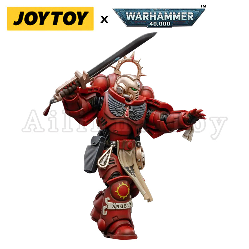 JOYTOY 1/18 Warhammer 40K Blood Angels Primaris Lieutenant Tolmeron Action Figure - Collectible Model for Tabletop Gaming & Display